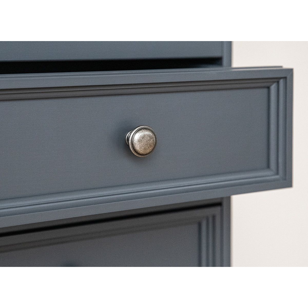 Bologna Elegante Massivholz Kiefer Kommode 3.3 | Farbe Graphit - Kiefer