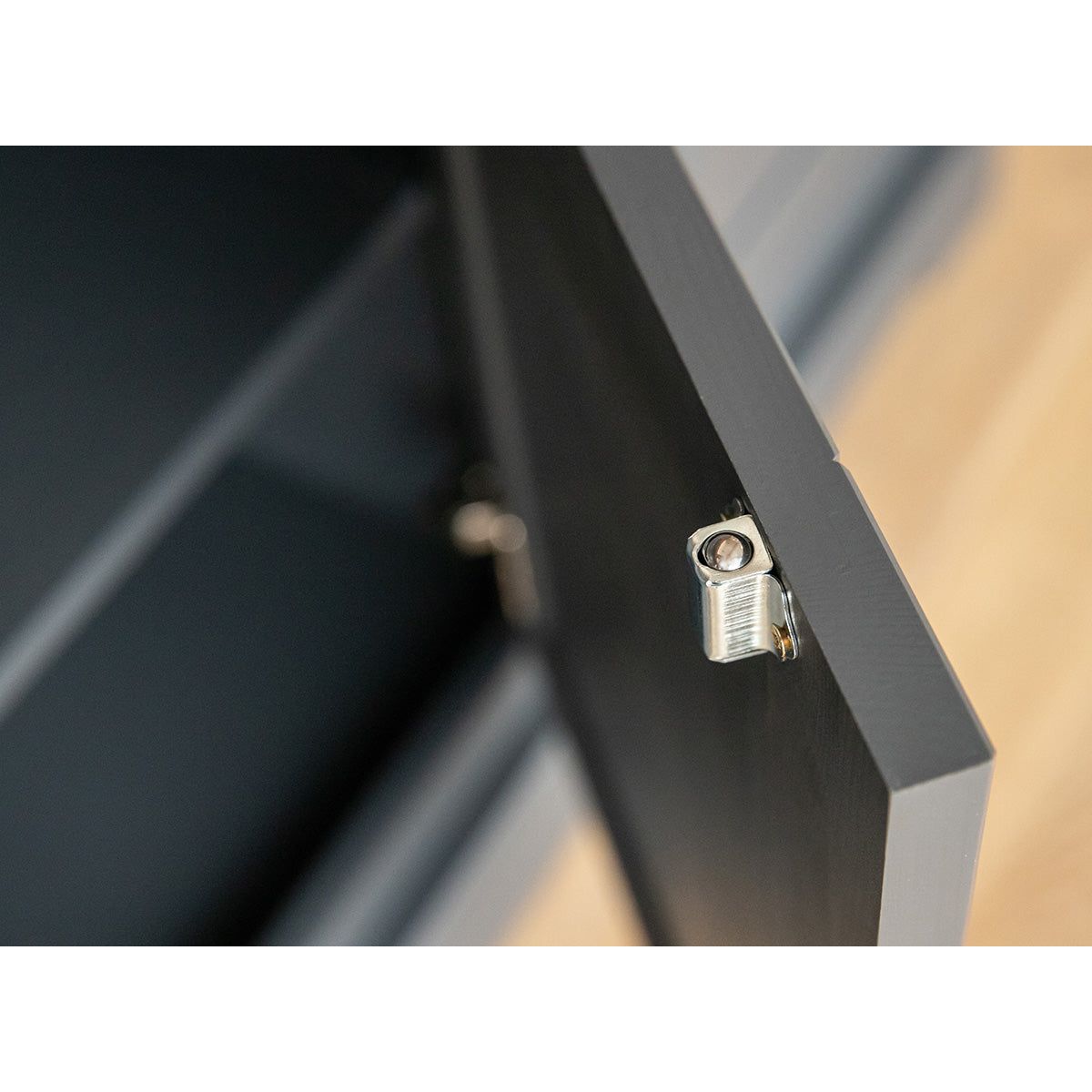 Bologna Elegante Massivholz Kiefer Kommode 4.3 | Farbe Graphit - Eiche