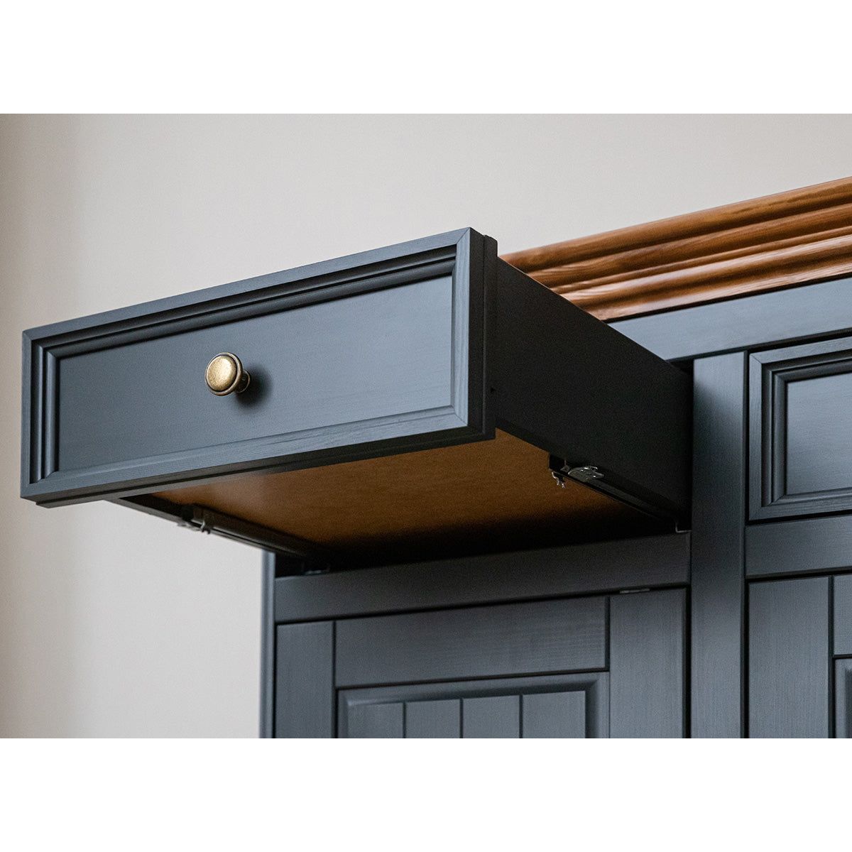 Bologna Elegante Massivholz Kiefer Kommode 4.3 | Farbe Graphit - Eiche