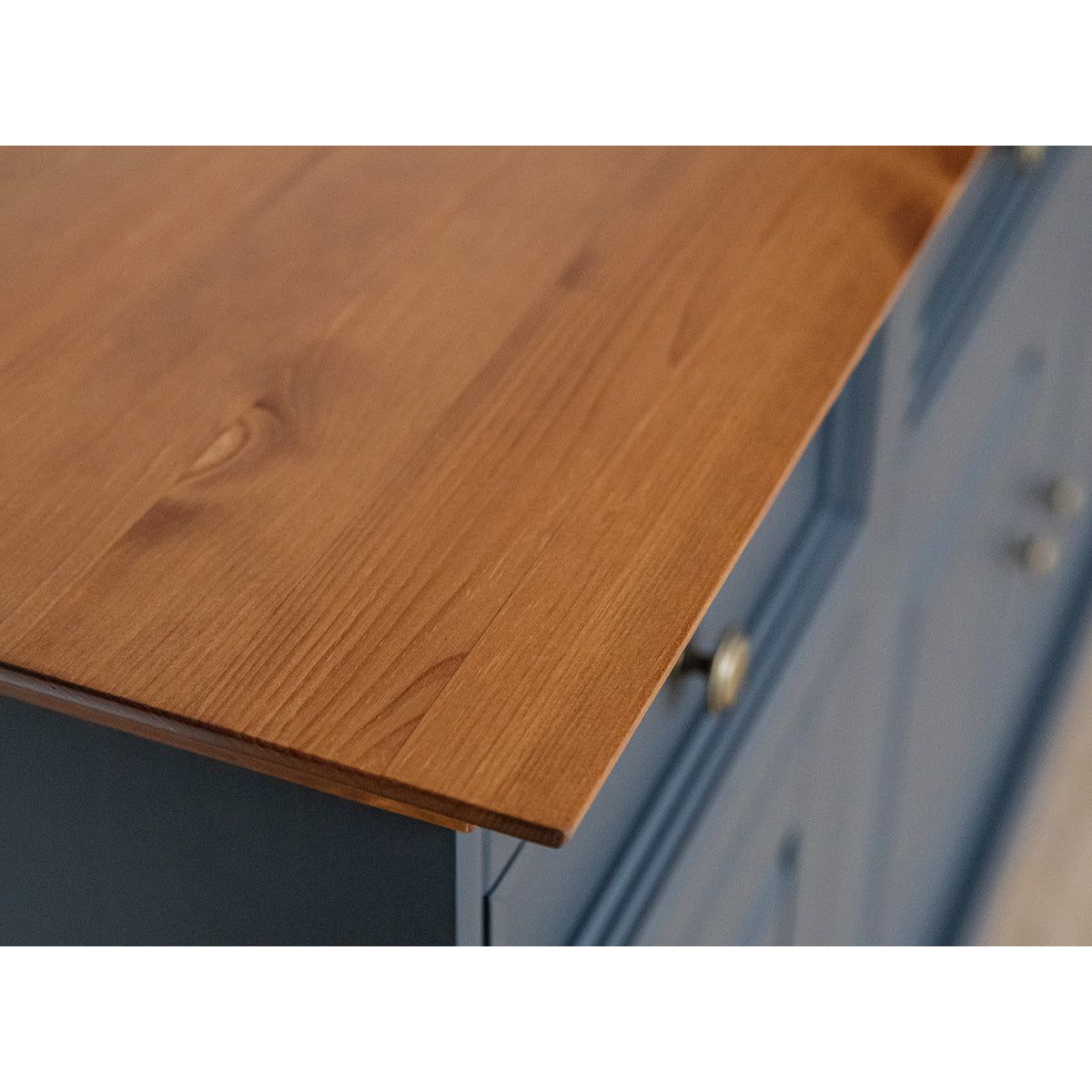 Bologna Elegante Massivholz Kiefer Kommode 4.3 | Farbe Graphit - Eiche