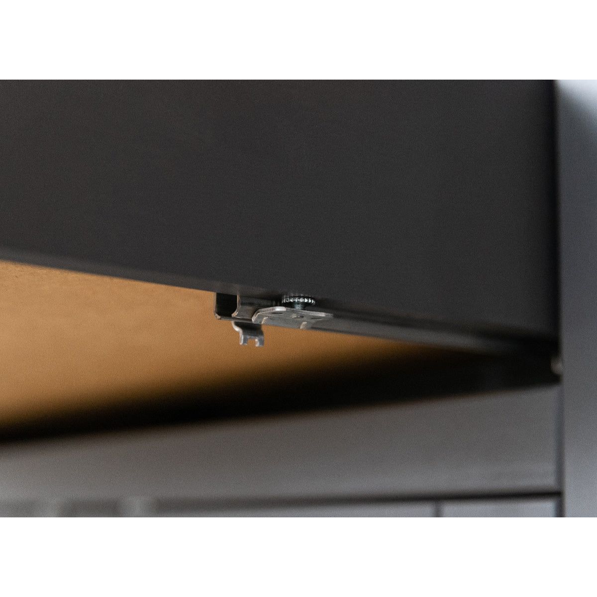 Bologna Elegante Massivholz Kiefer Vitrine 1-Türig | Farbe Graphit - Eiche