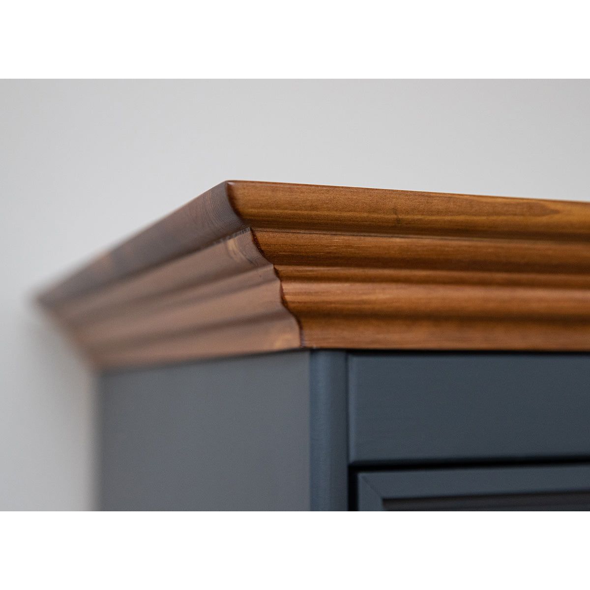 Bologna Elegante Massivholz Kiefer Kommode 3.3 | Farbe Graphit - Eiche