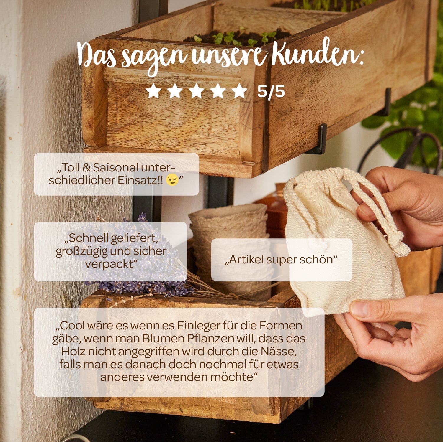 Set: 3 Ziegelformen (2 Fächer) mit Ständer