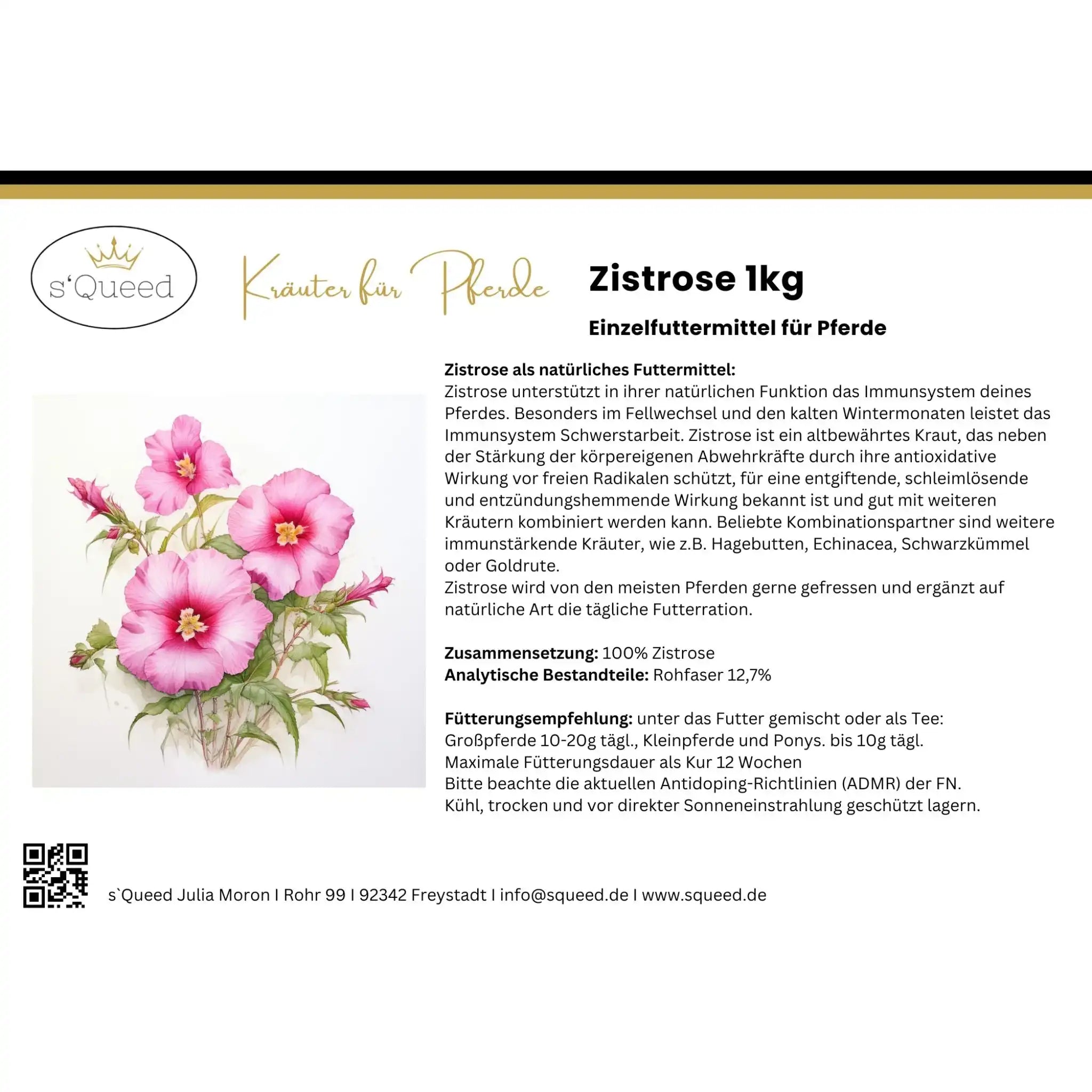 Zistrose Pferd Immunsystem Stärken Natürliche Unterstützung Bei Infektanfälligkeit Für Atemwege Und Husten by s`Queed