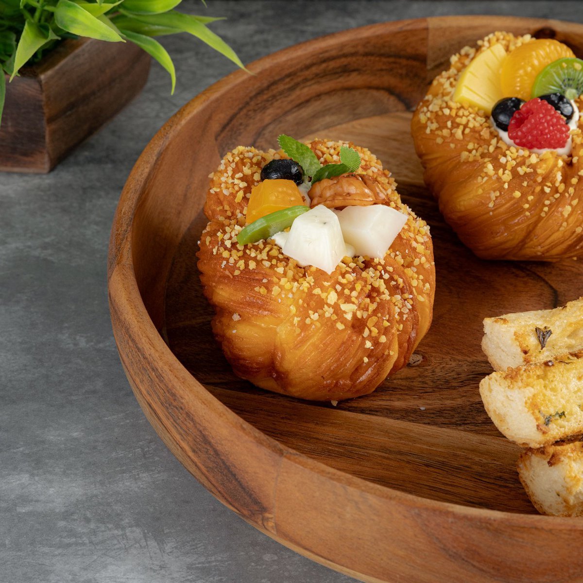 Holzschale - Deko Schale - Obstschale - Holz ø30cm - lebensmittelecht - Akazie massiv