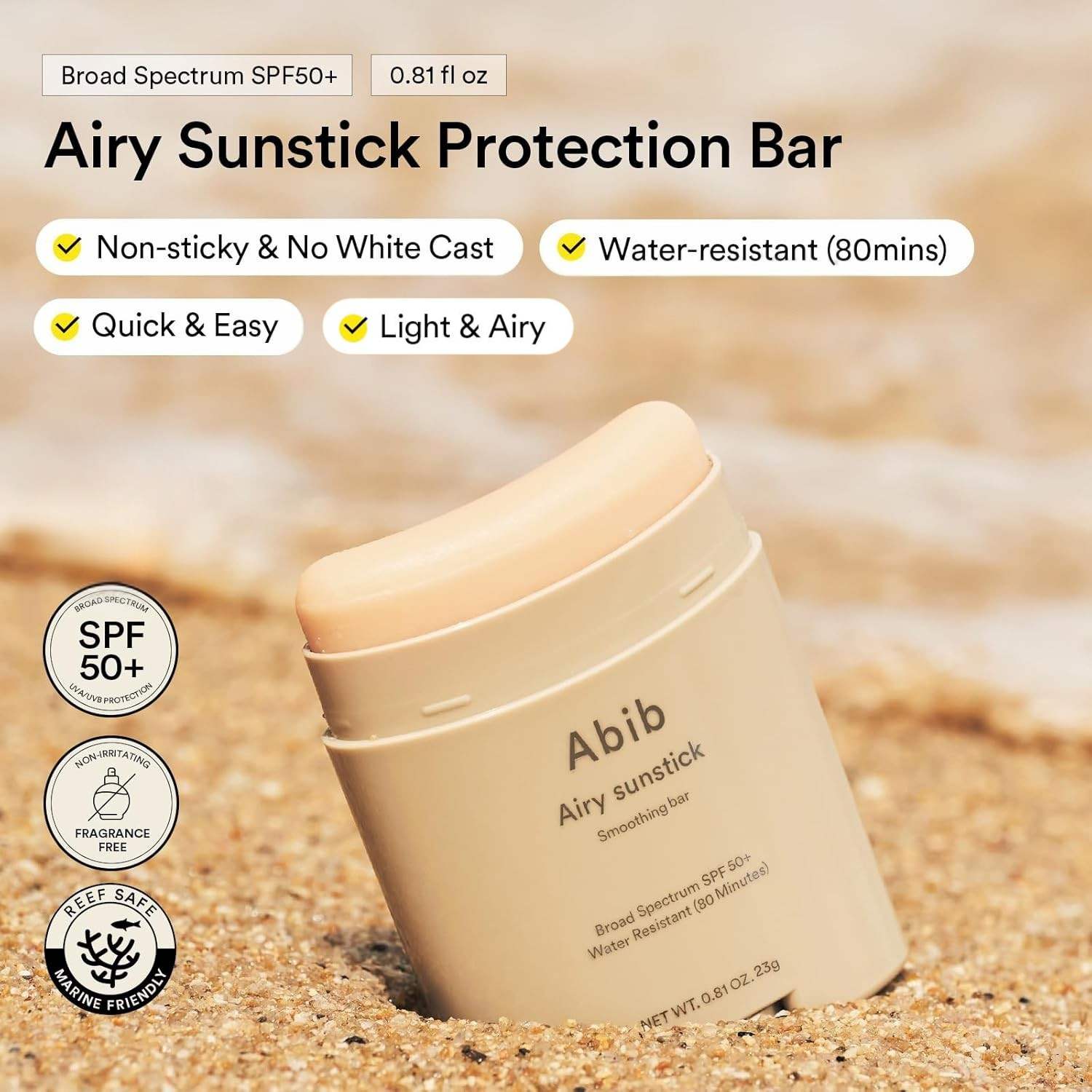 Abib Airy Sunstick Smoothing Bar 23g