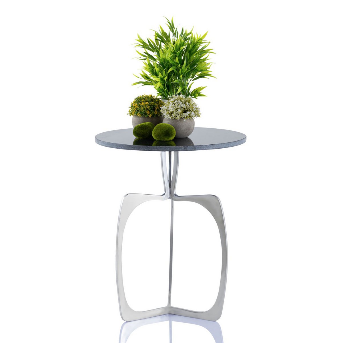 Beistelltisch - Metall rund ø 45 x 56 cm - Dekotisch - Marmor - Sohoo