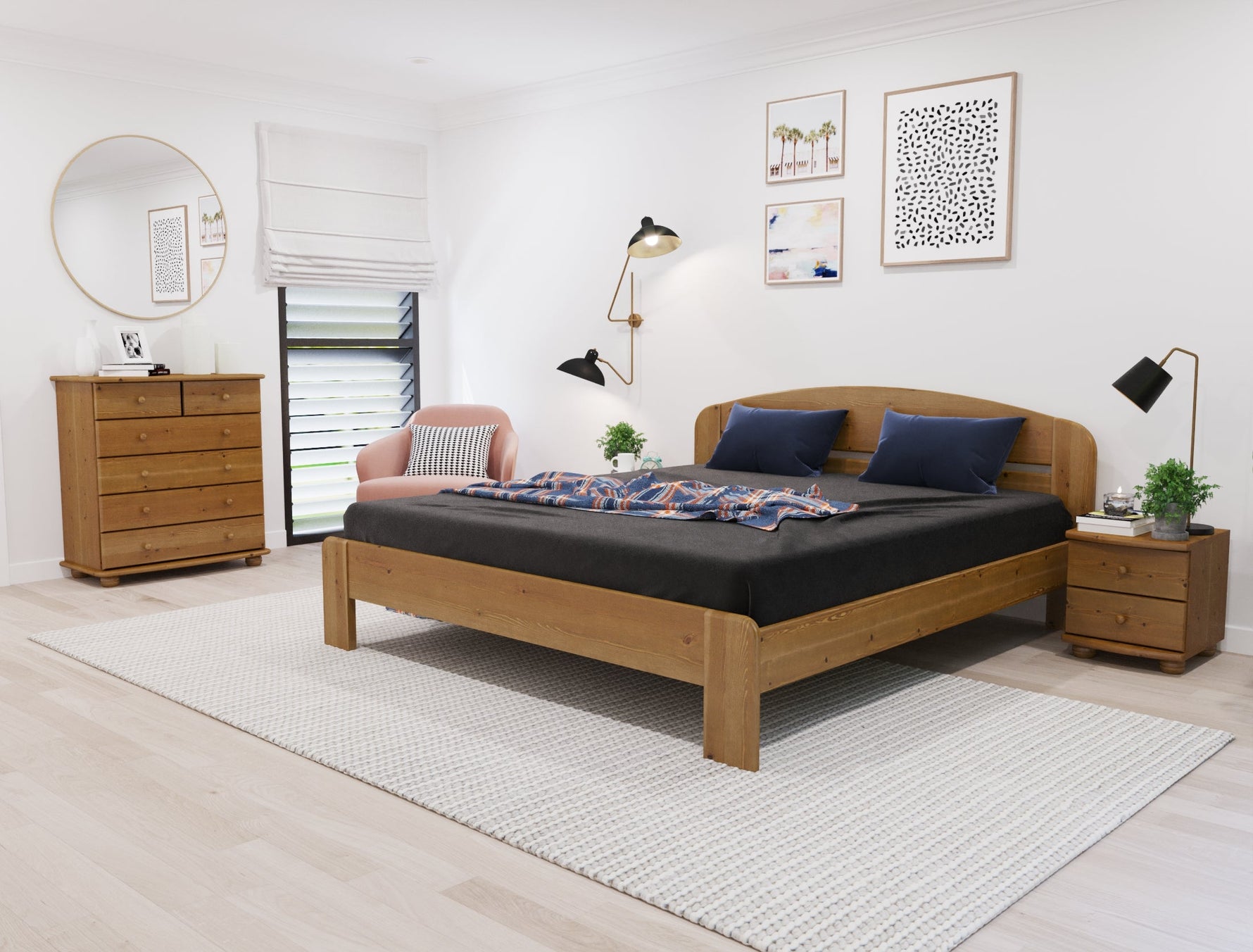 Anika Kieferbett | Massivholz | Naturholz | 100% Bio-Bett