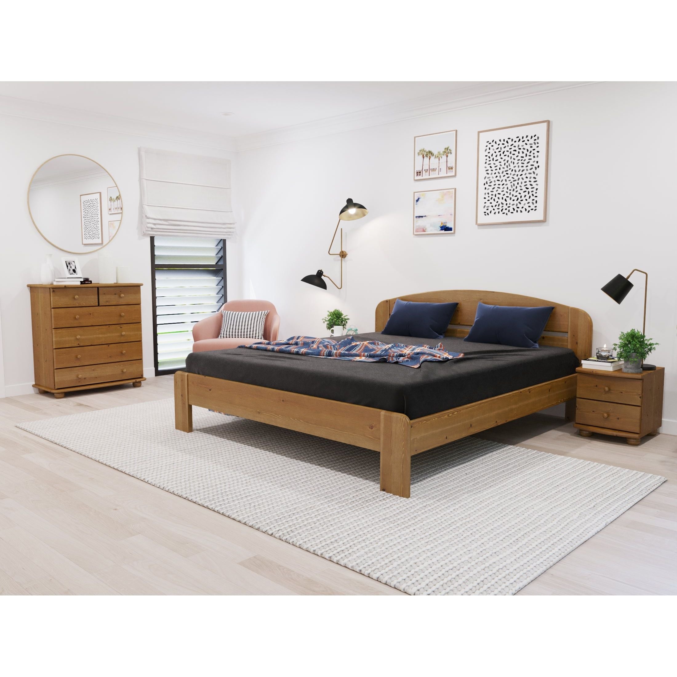 Anika Kieferbett | Massivholz | Naturholz | 100% Bio-Bett