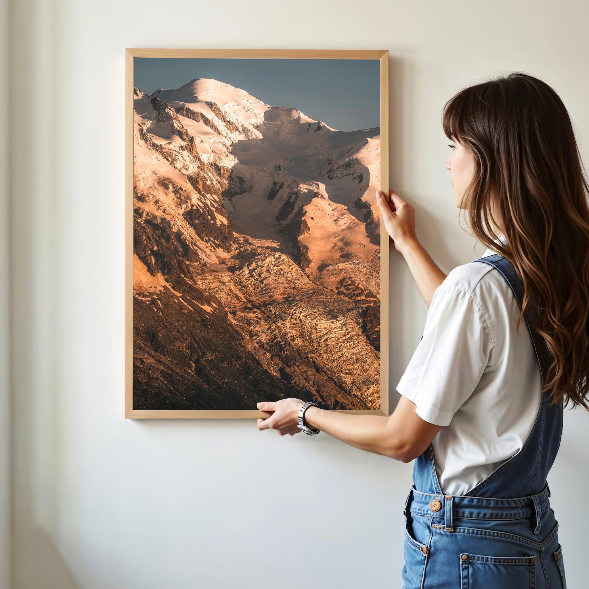 Mont Blanc Golden Hour Wall Art Print – Chamonix Mountain Photography
