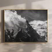 Aiguille du Midi Wall Art Print – Black and White Mountain Photography by Chamonix Prints
