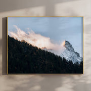 Aiguille du Midi Chamonix Wall Art – Golden Light Mountain Print