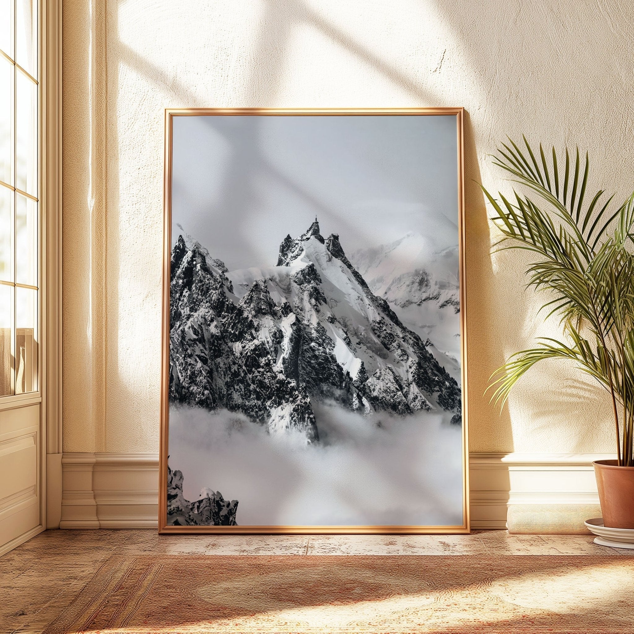 Mont Blanc Wall Art Triptych – Aiguille du Midi Mountain Photography