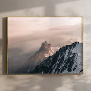 Aiguille du Midi Chamonix Wall Art – French Alps Mountain Print