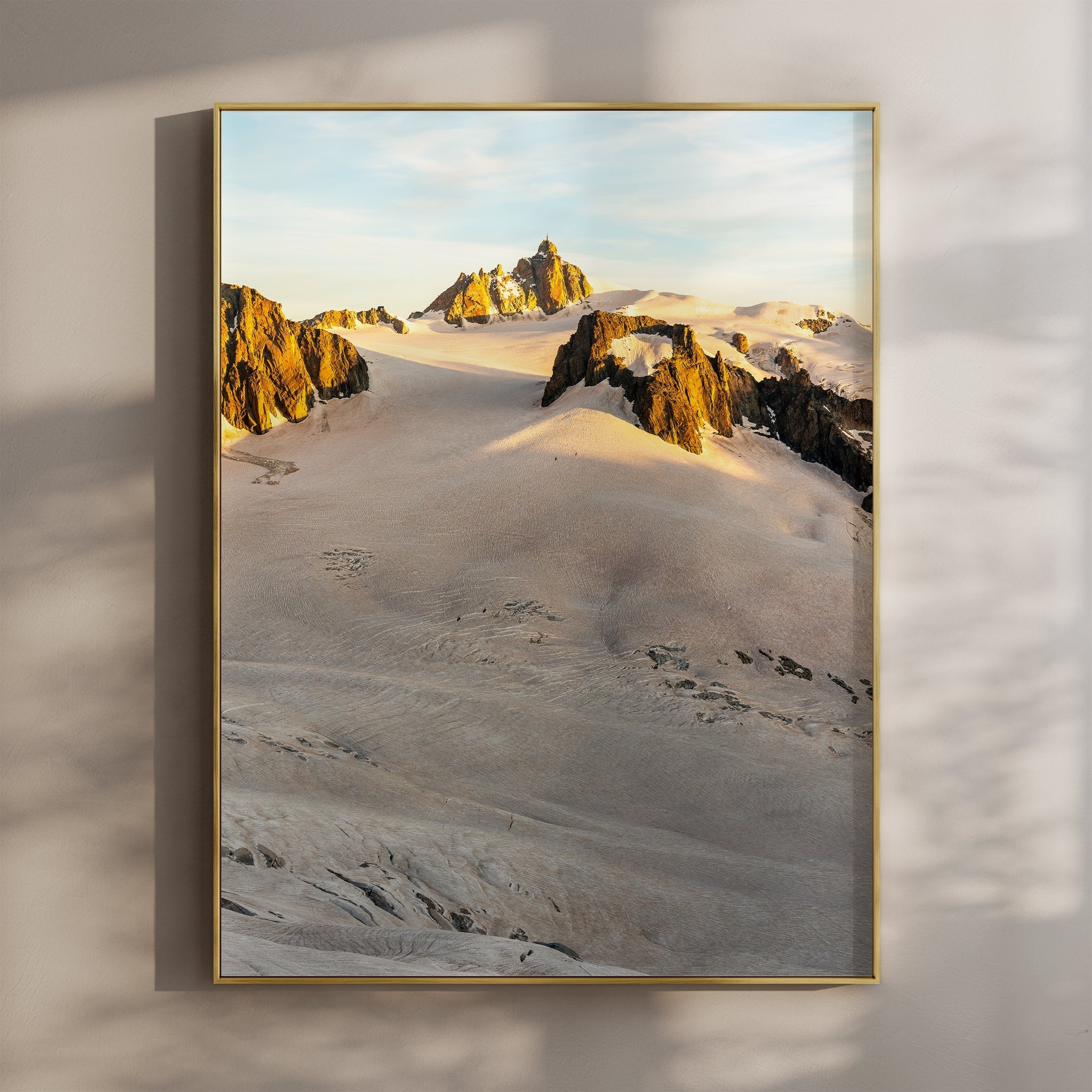 Aiguille du Midi Sunrise Print – Vallée Blanche Alpine Photography Art