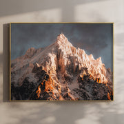 Aiguille du Midi Wall Art - Chamonix Mountain Sunset Print