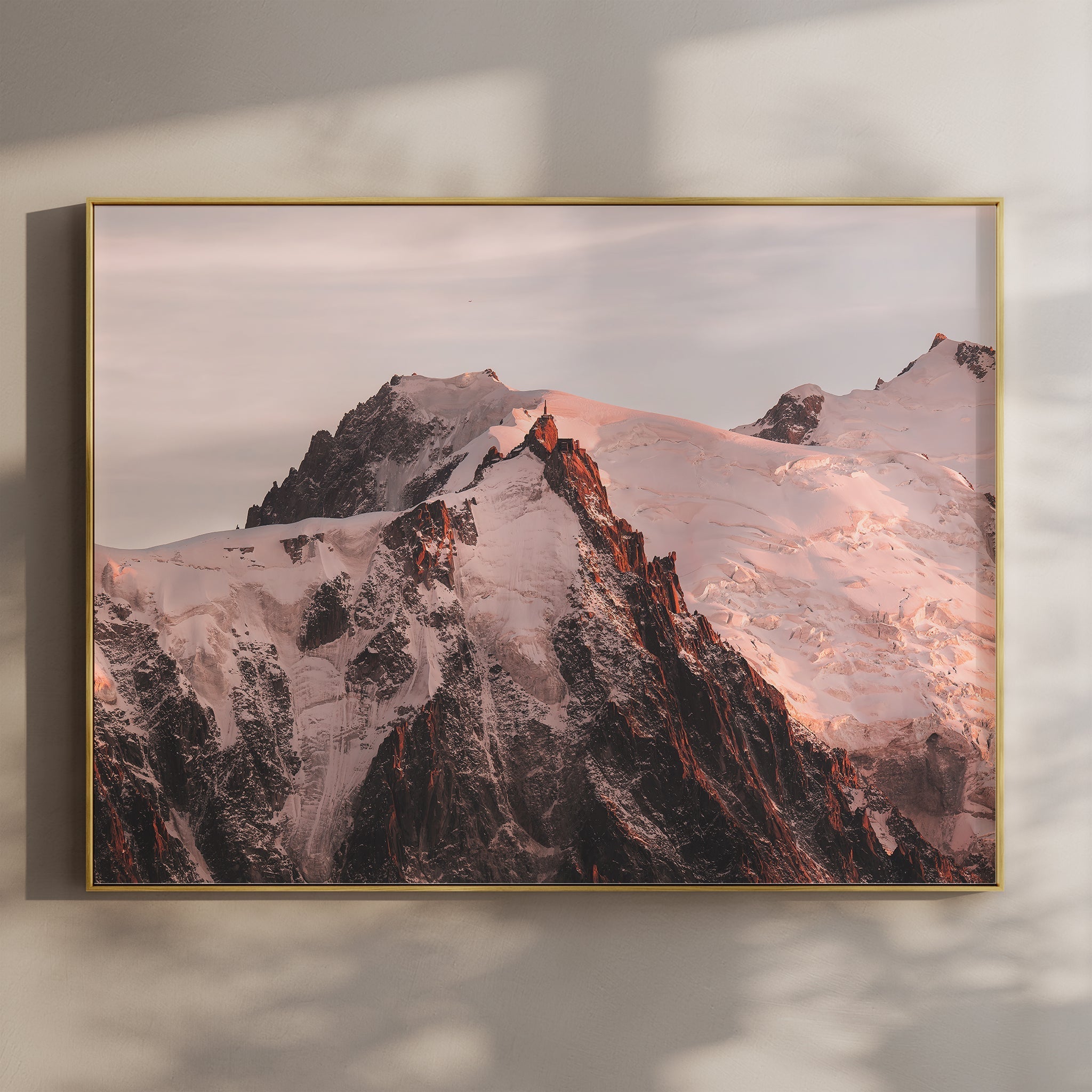Aiguille du Midi Sunset Mountain Wall Art - Chamonix Prints