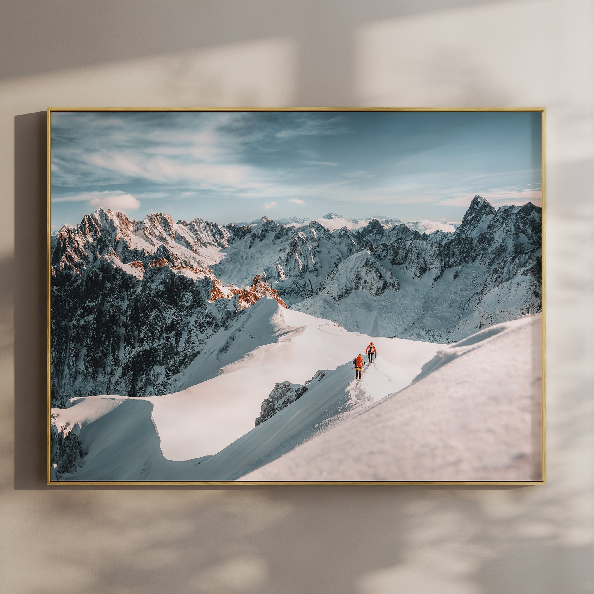 Aiguille du Midi Mountaineering Wall Art - Alpine Adventure Print