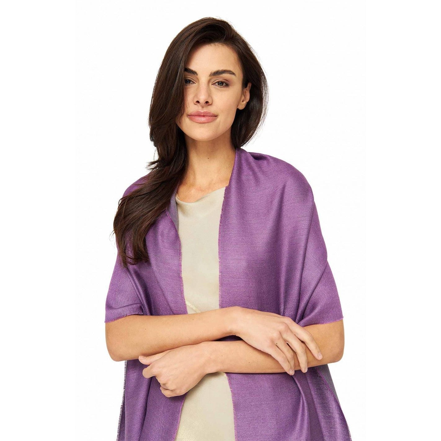 Apu Kuntur - ALPAKA-SEIDEN-SCHAL - DUO – 70 % BABY‑ALPAKA & 30 % SEIDE