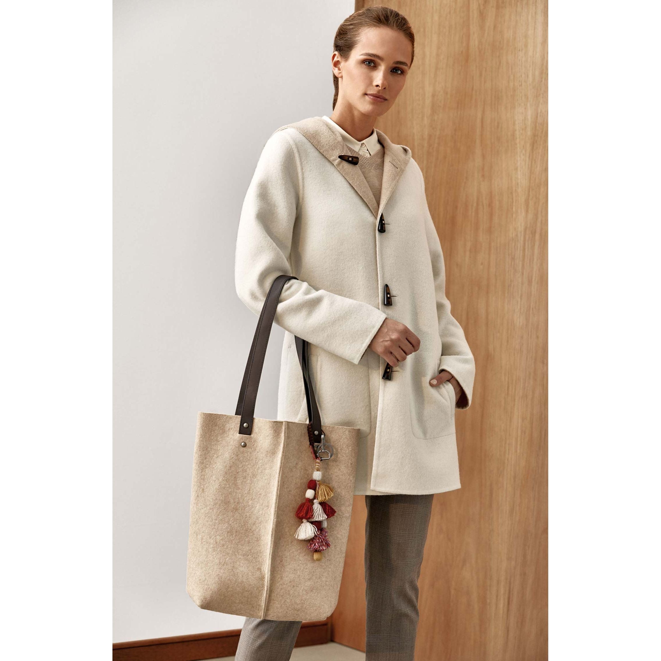 KUNA - Alpaka Wende-Mantel ANASTASIA – Zwei Mäntel in Einem