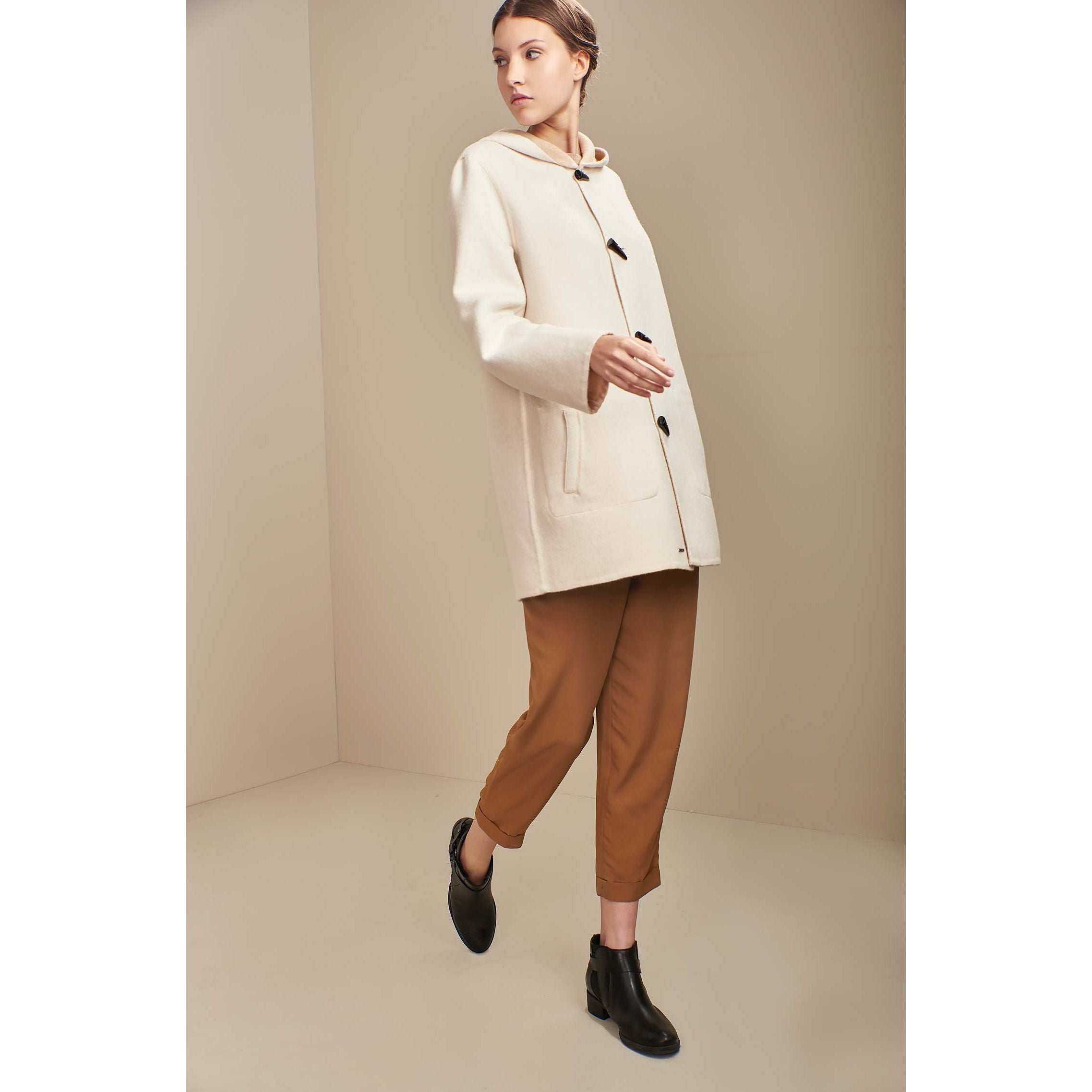 KUNA - Alpaka Wende-Mantel ANASTASIA – Zwei Mäntel in Einem