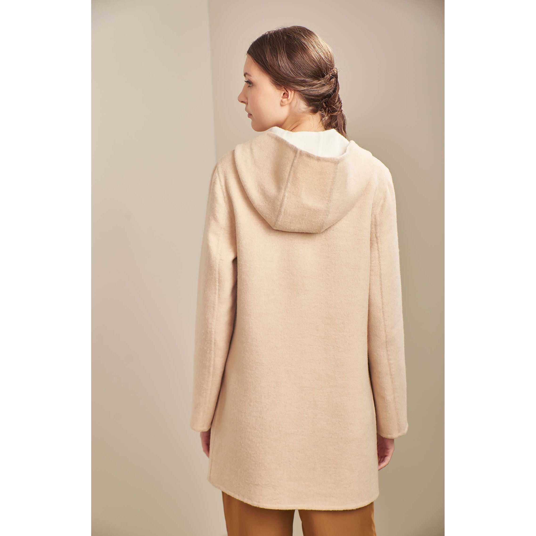 KUNA - Alpaka Wende-Mantel ANASTASIA – Zwei Mäntel in Einem