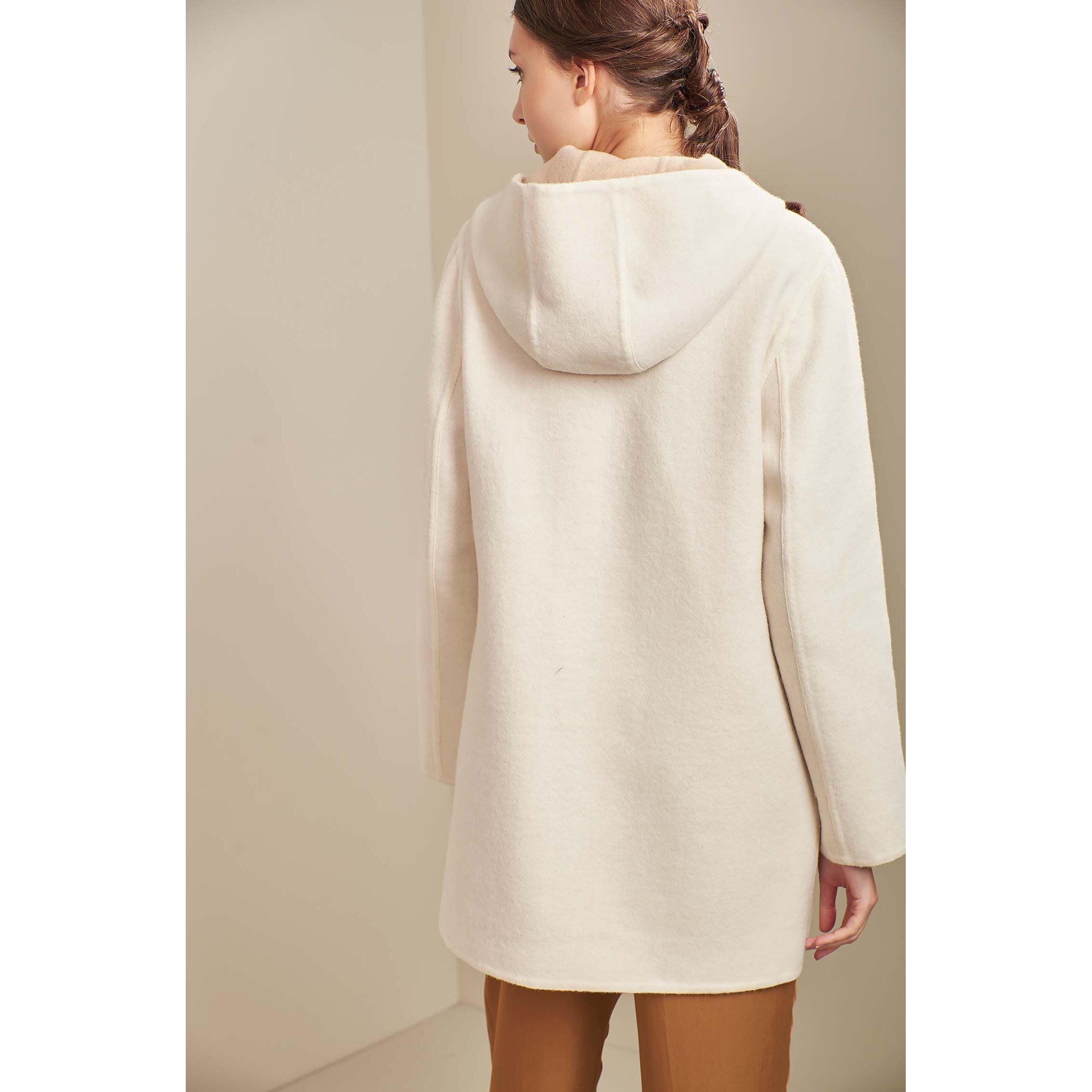 KUNA - Alpaka Wende-Mantel ANASTASIA – Zwei Mäntel in Einem