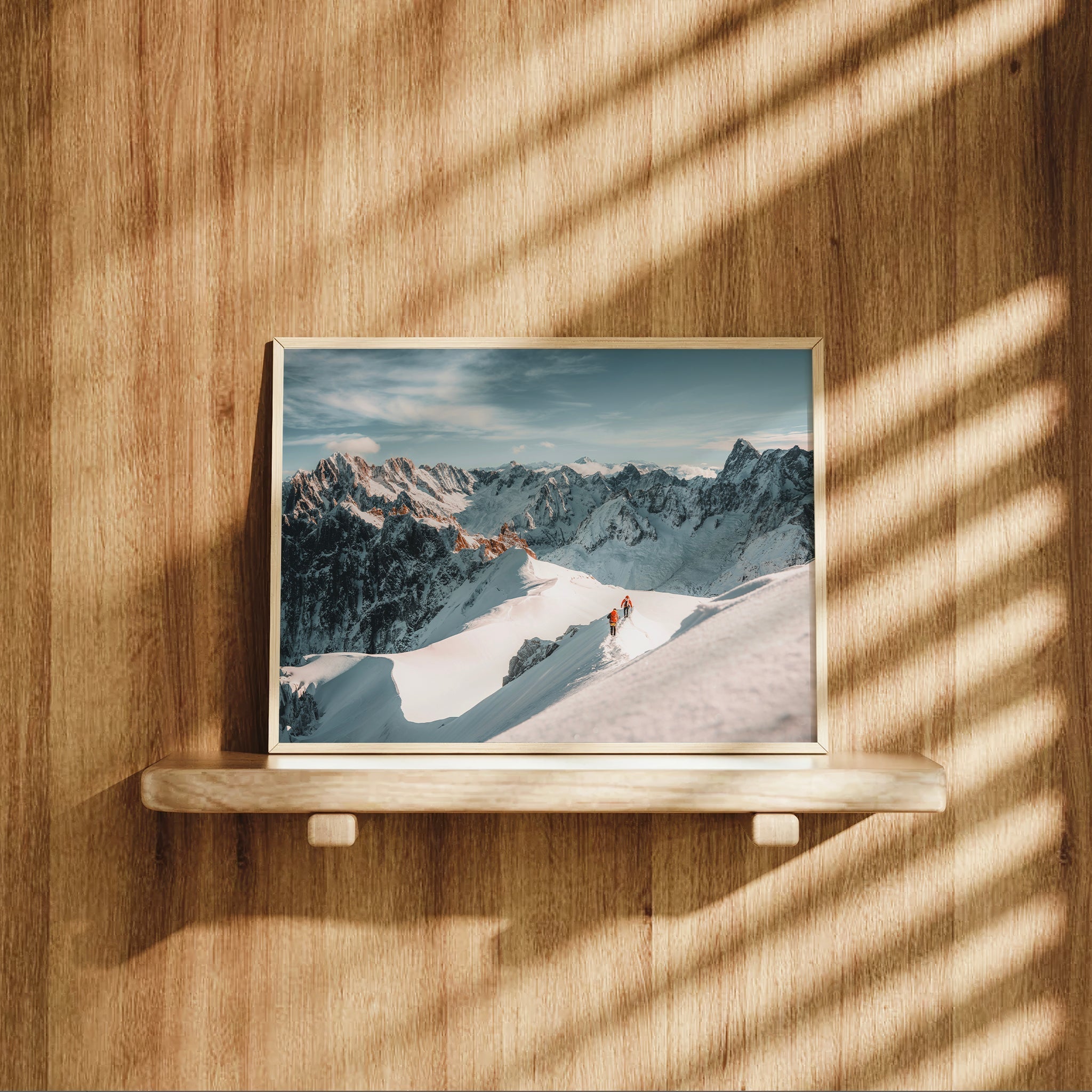 Aiguille du Midi Mountaineering Wall Art - Alpine Adventure Print