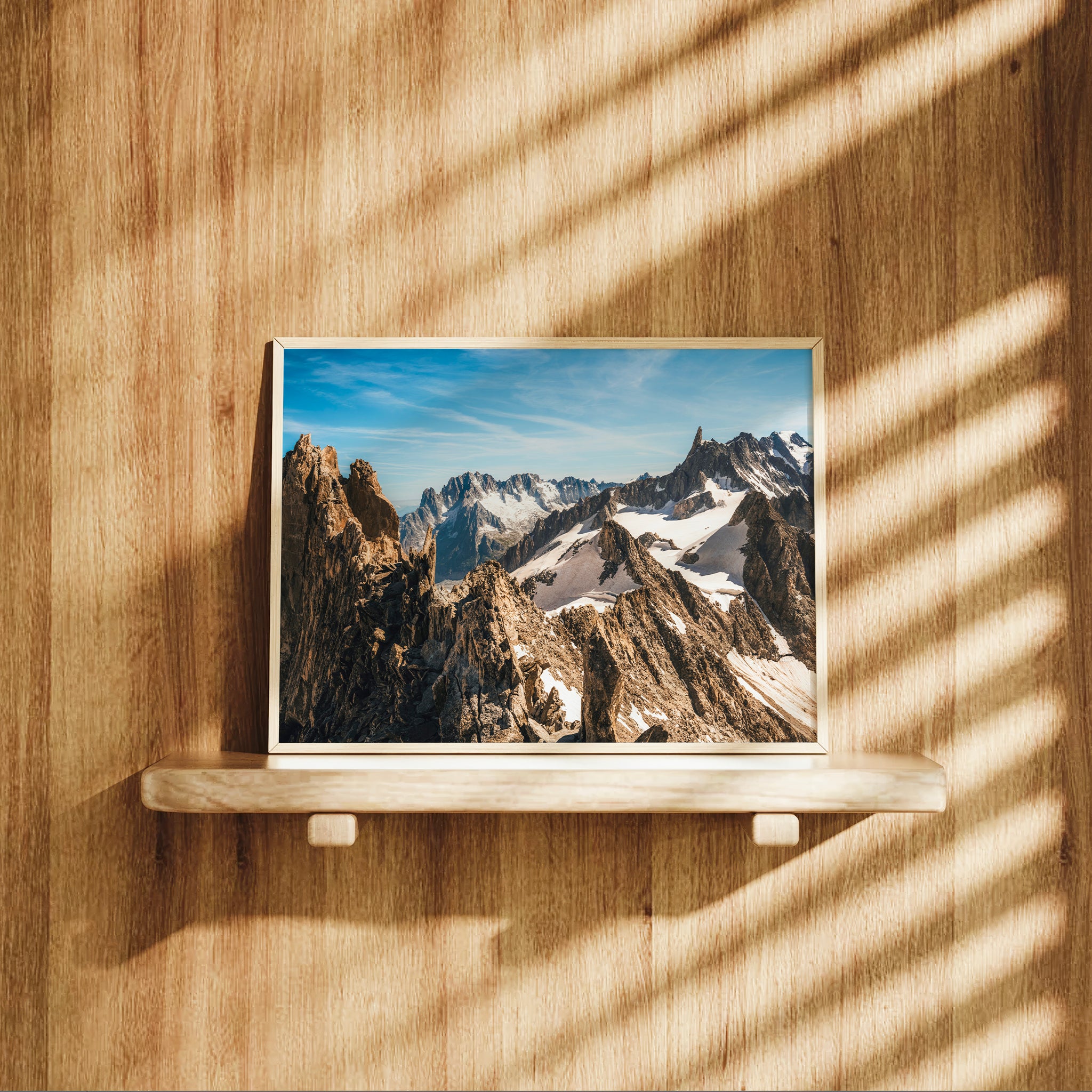 Aiguille d'Entrèves Alpine Wall Art – Chamonix Mountain Landscape Print