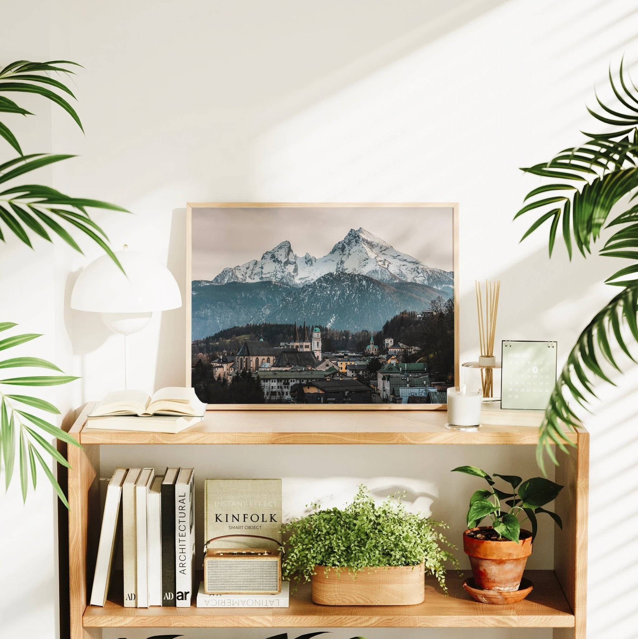 Berchtesgaden Print – Watzmann Mountain and Bavarian Town Wall Art