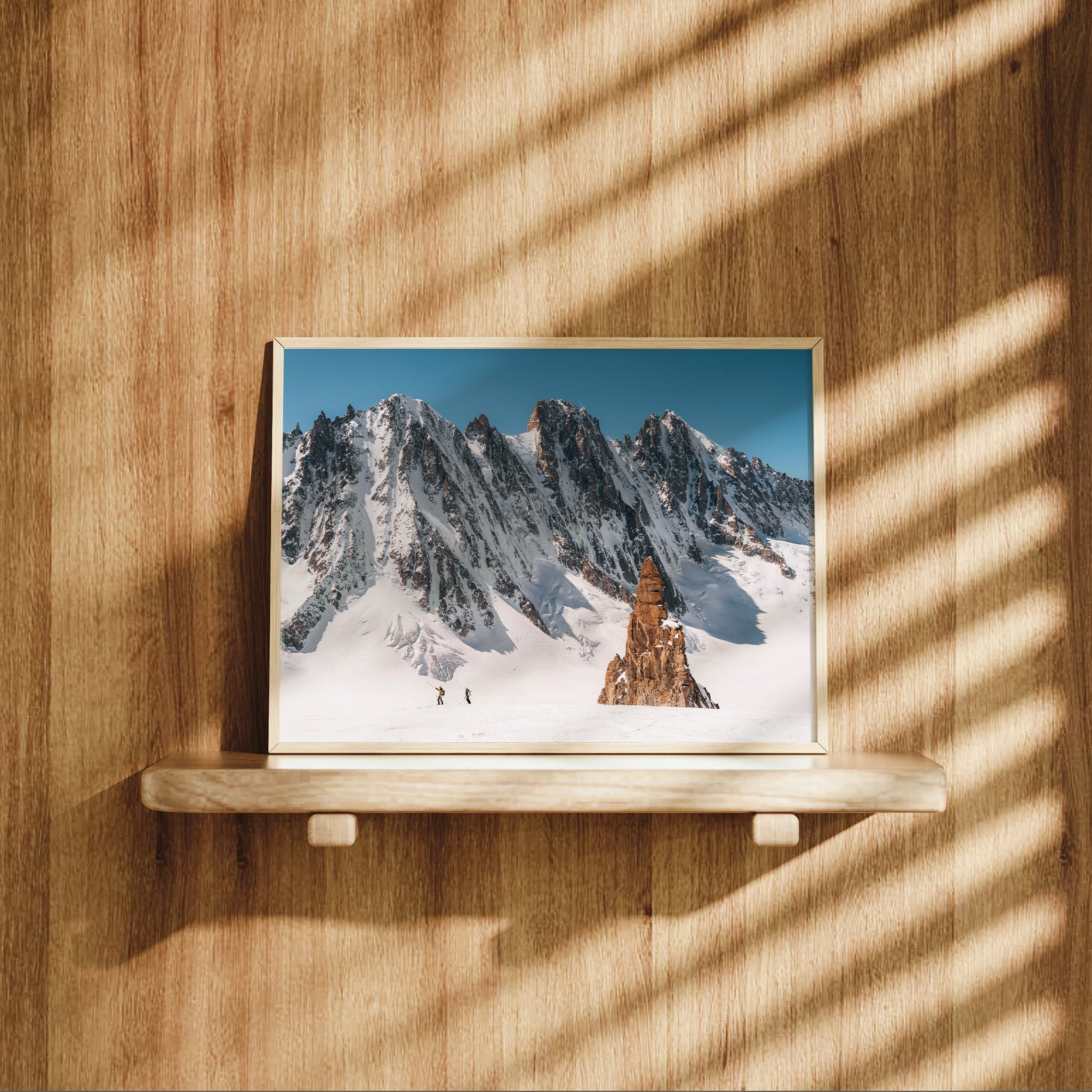 Ski Tourers on Argentière Glacier – Chamonix Alps Wall Art