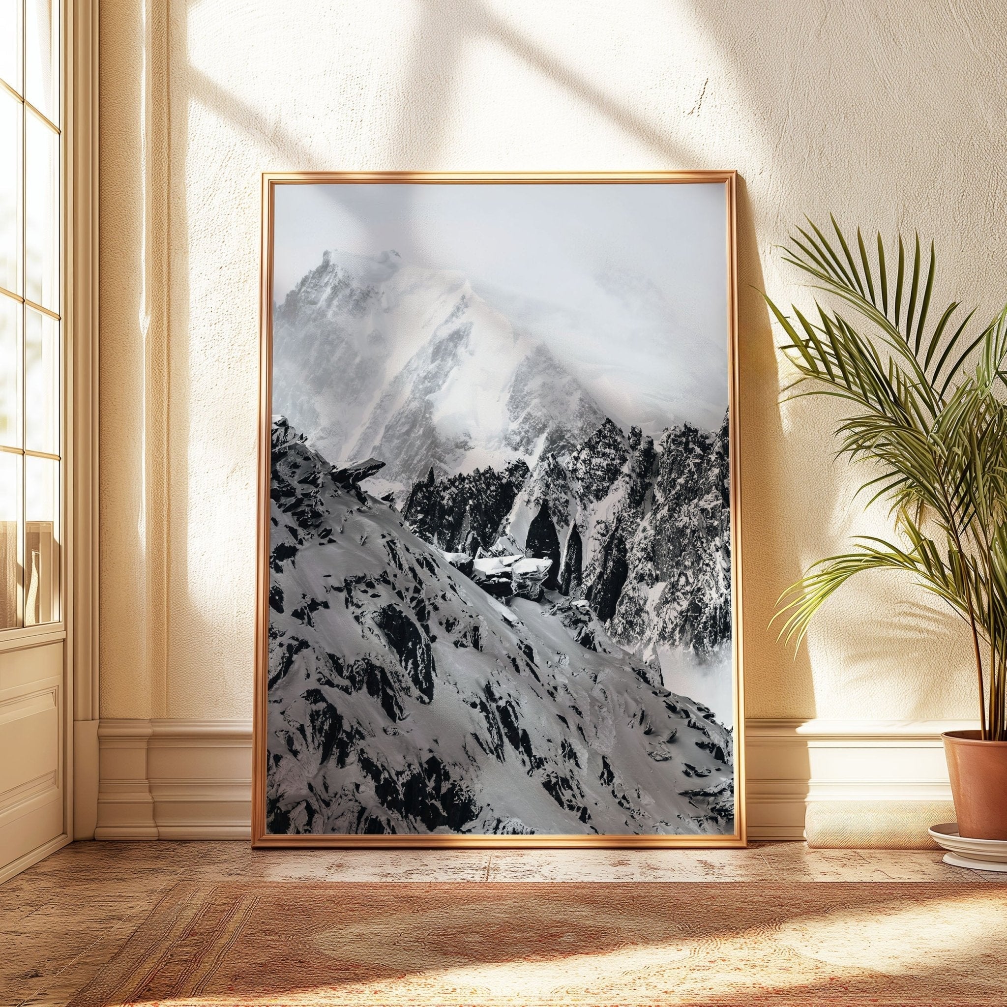 Mont Blanc Wall Art Triptych – Aiguille du Midi Mountain Photography
