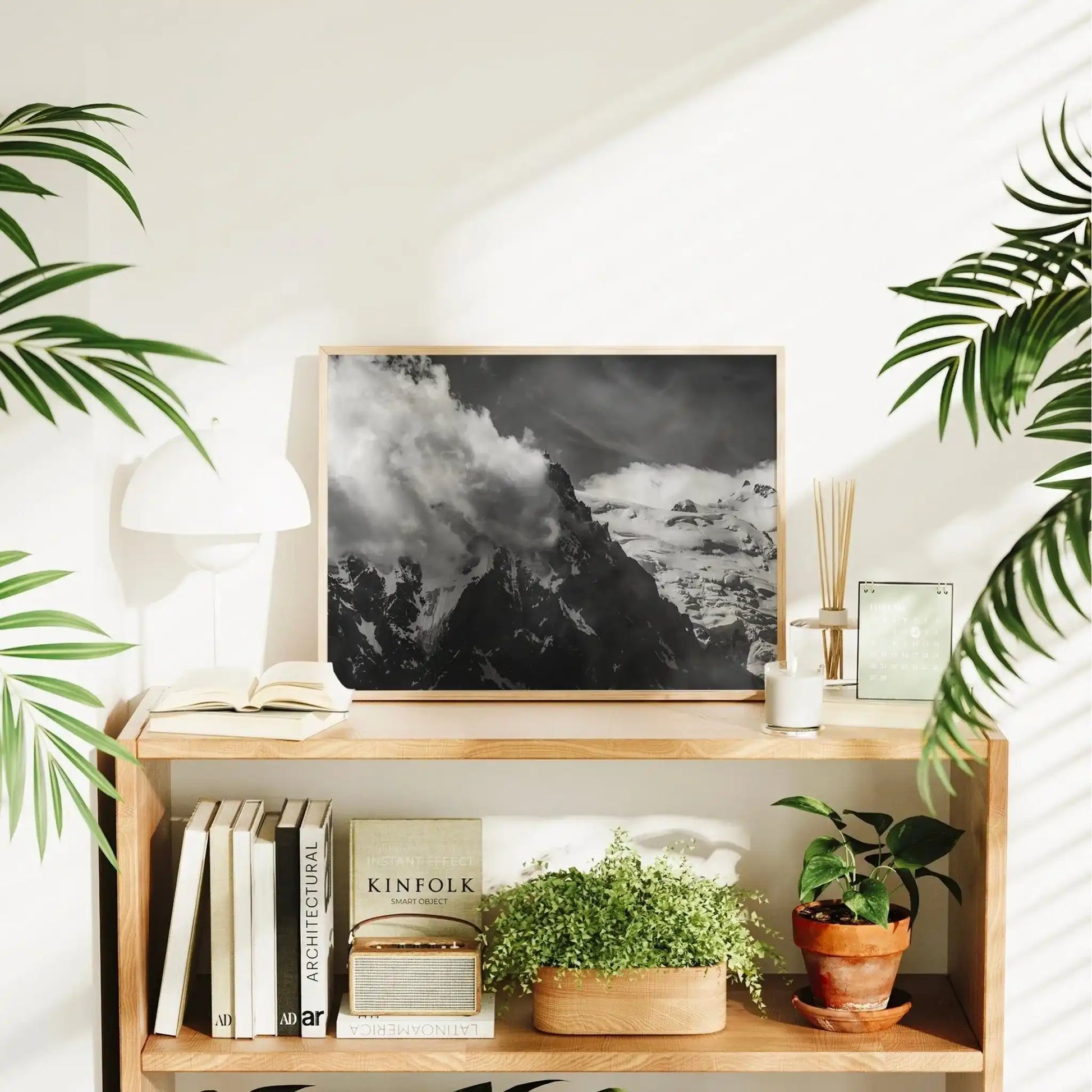 Aiguille du Midi Wall Art Print – Black and White Mountain Photography by Chamonix Prints