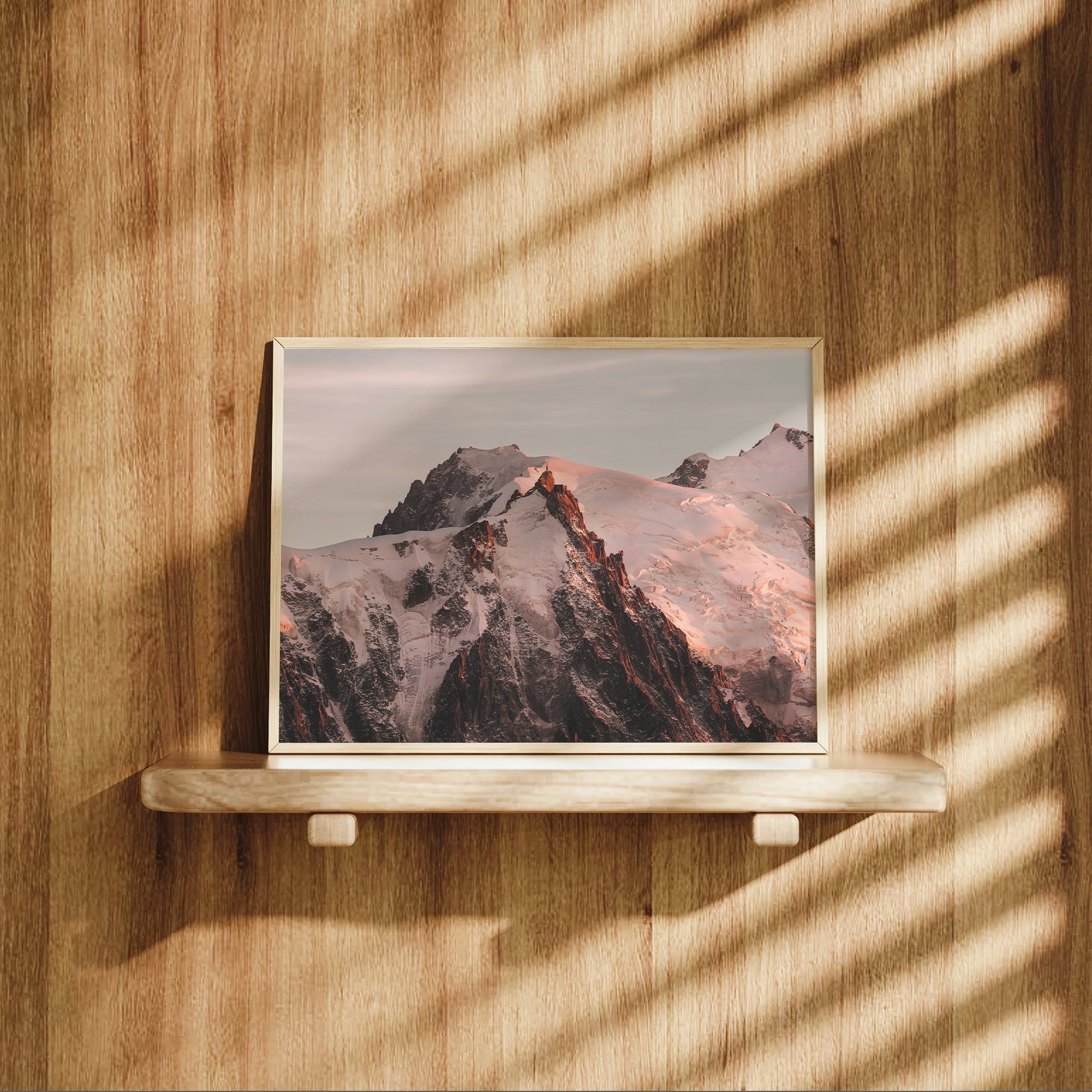 Aiguille du Midi Sunset Mountain Wall Art - Chamonix Prints