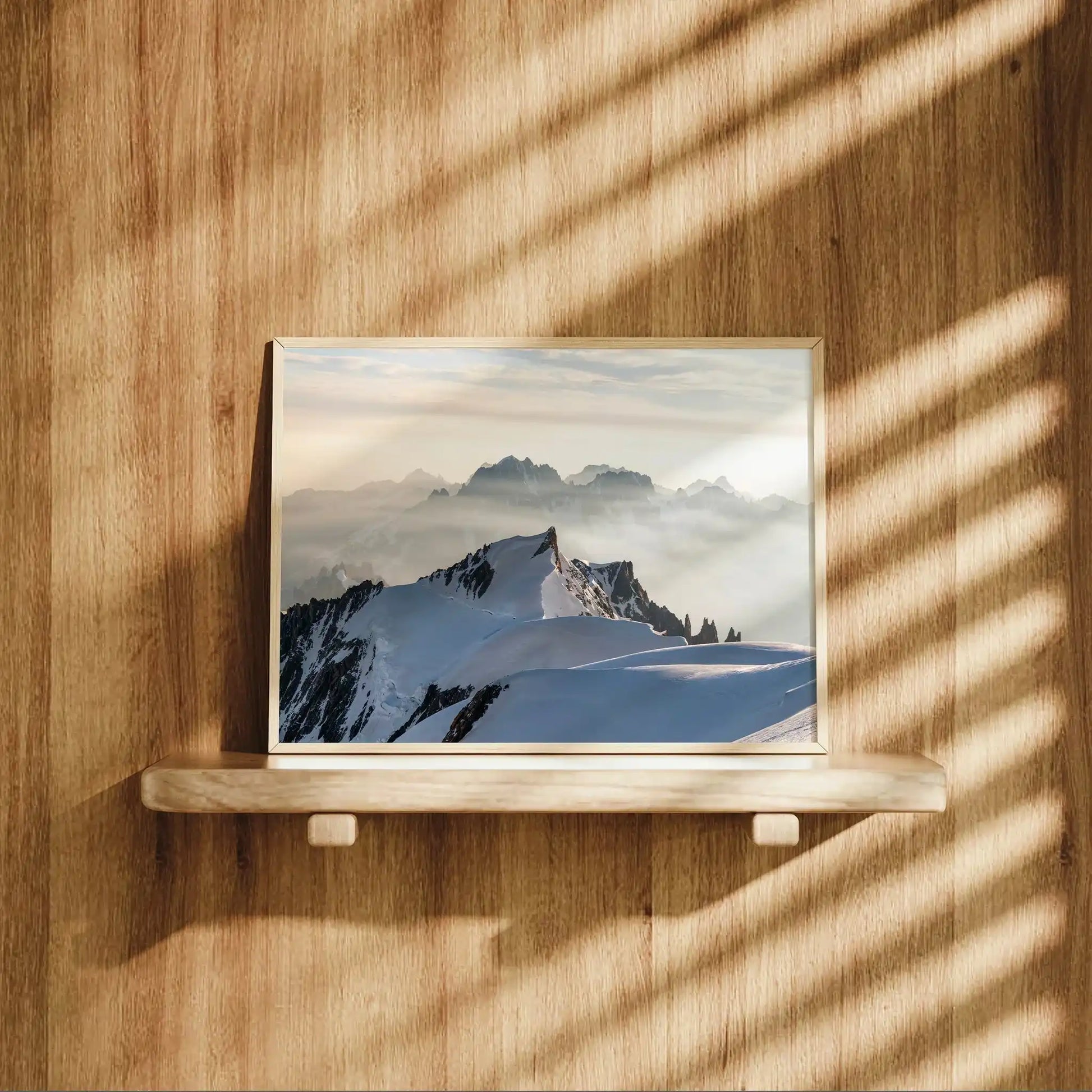 Mont Maudit seen from the summit of Mont Blanc by Chamonix Prints
