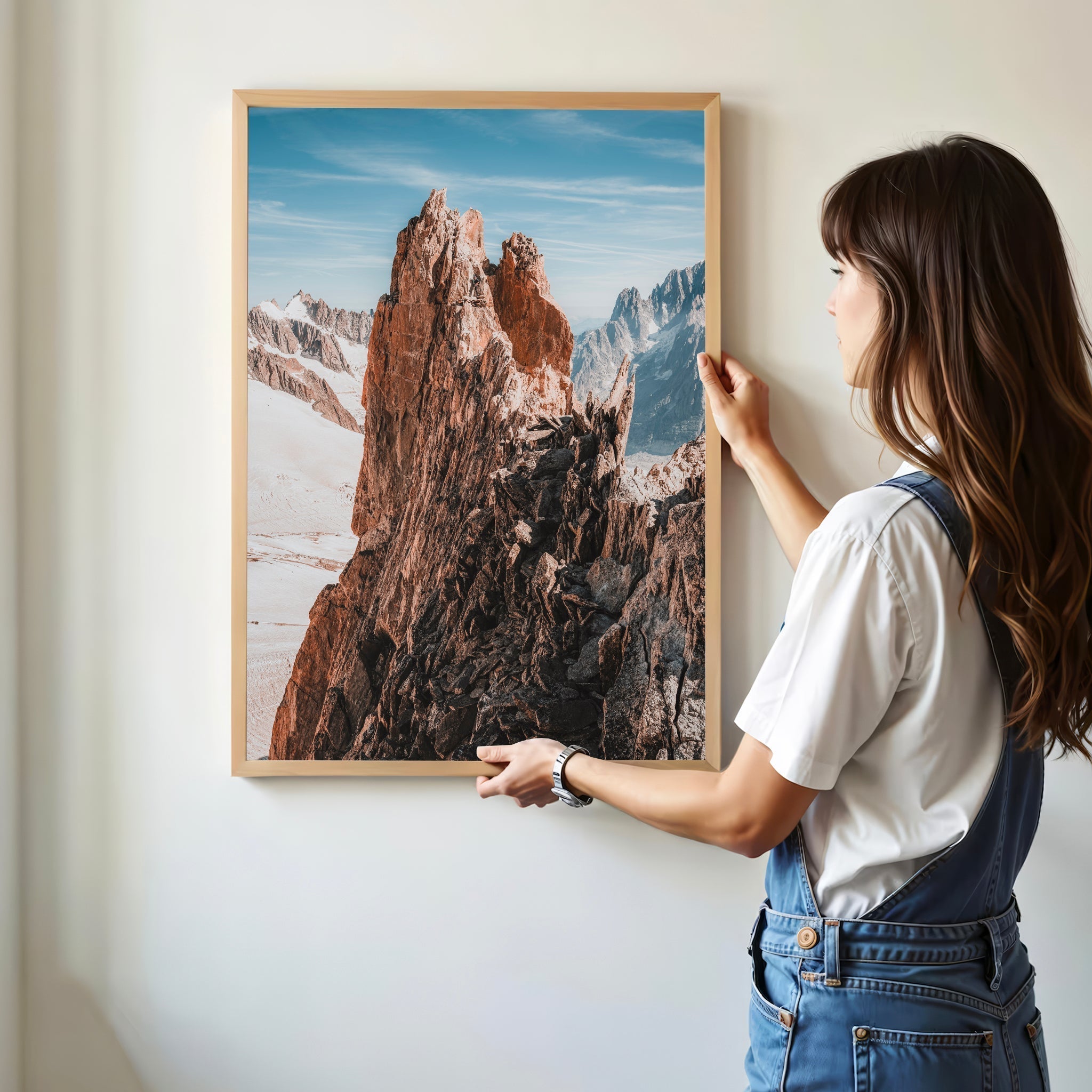 Aiguille d'Entrèves Print – Chamonix Alpine Wall Art for Modern Decor