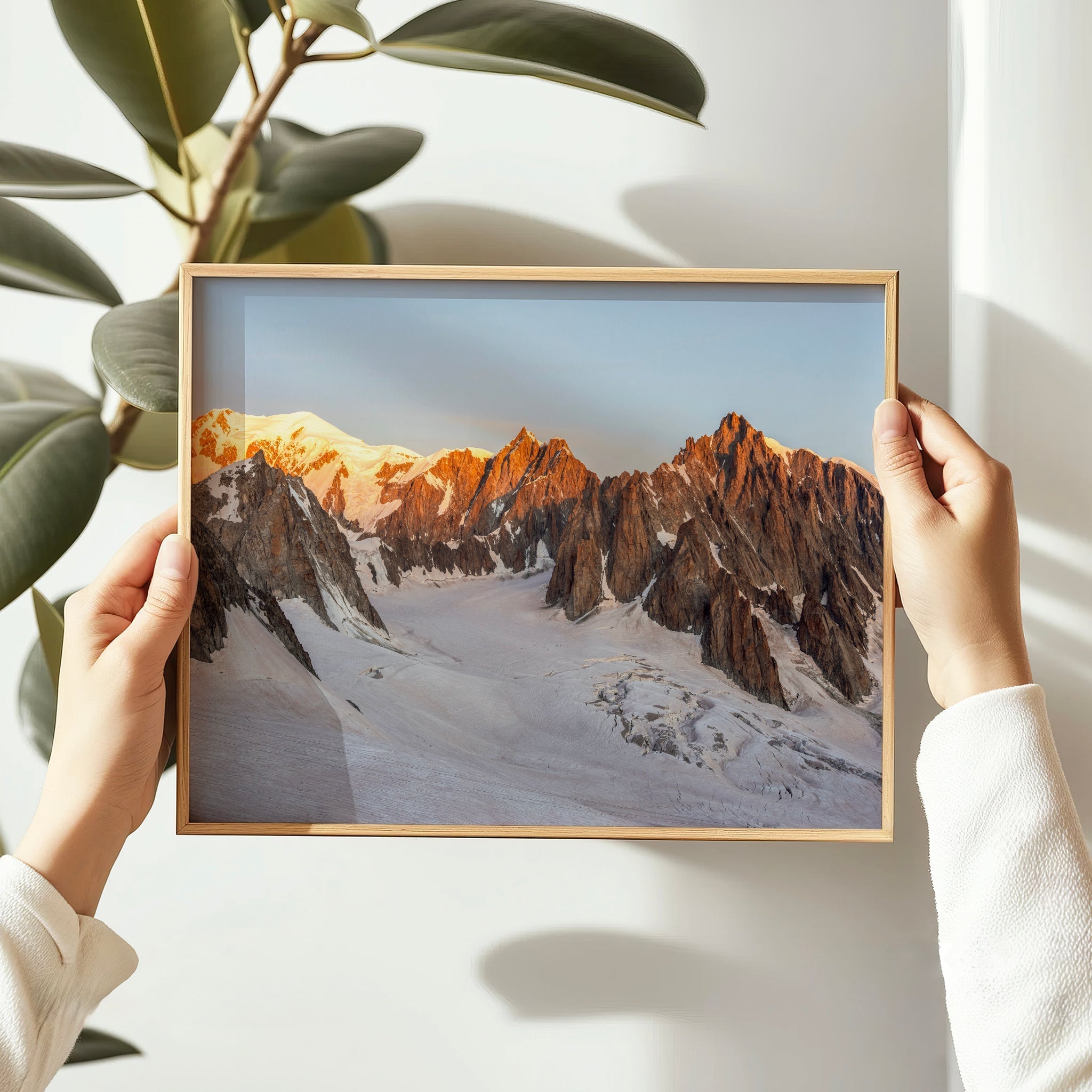 Mont Blanc, Mont Maudit & Mont Blanc du Tacul Sunrise Wall Art Print
