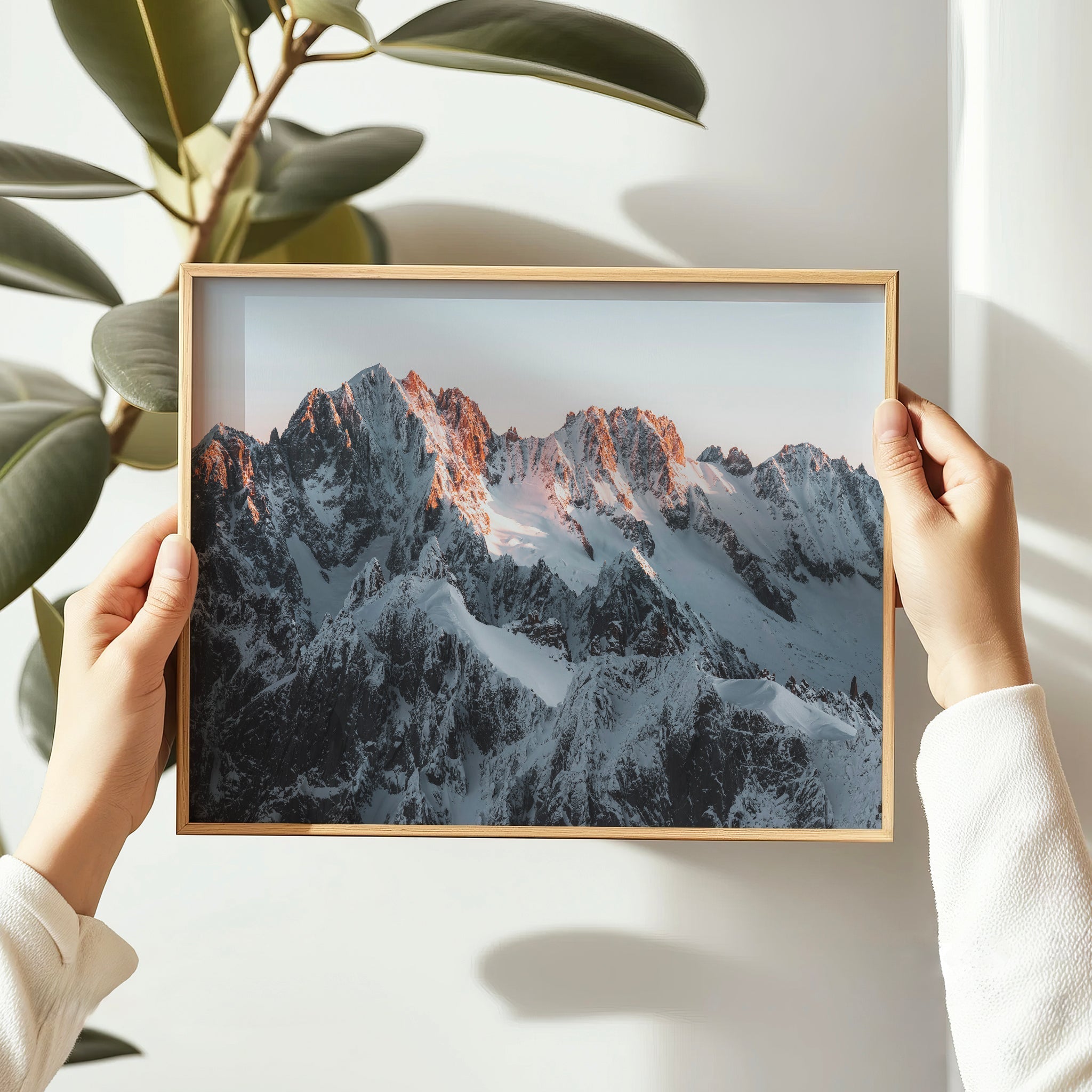 Chamonix Mountain Peaks Print - Aiguille Verte & Les Droites