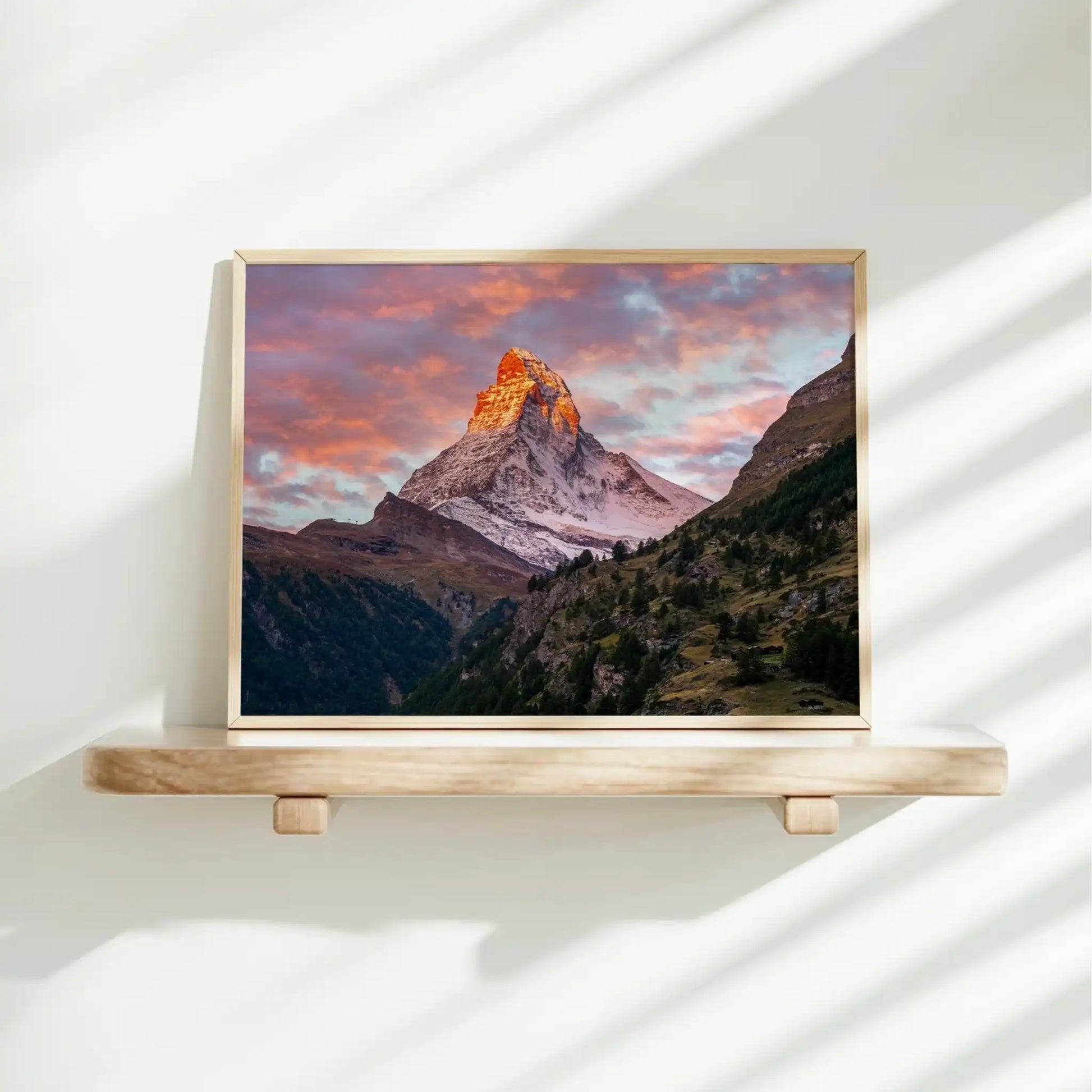 Matterhorn at Sunrise – Swiss Alps Wall Art by Chamonix Prints