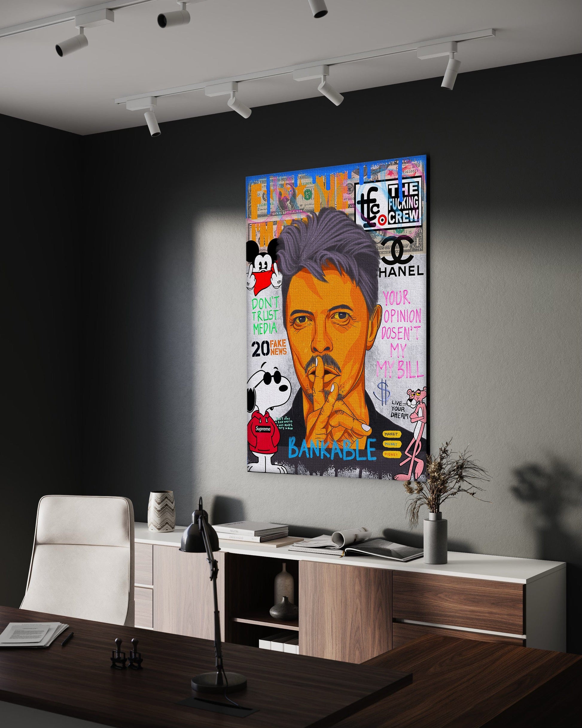 Andy Bowie - Leinwandbild Pop Art by SimpleCanvas