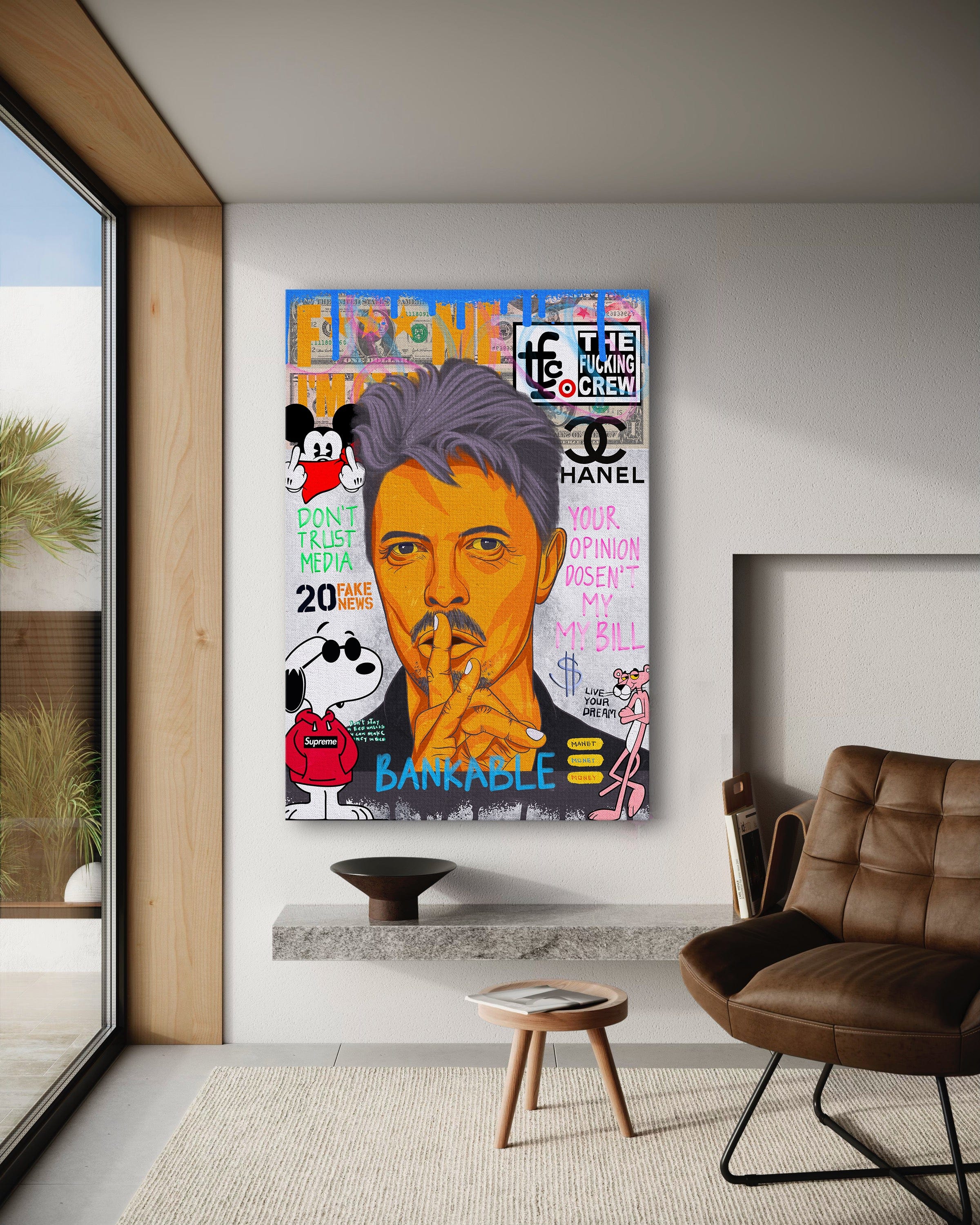 Andy Bowie - Leinwandbild Pop Art by SimpleCanvas