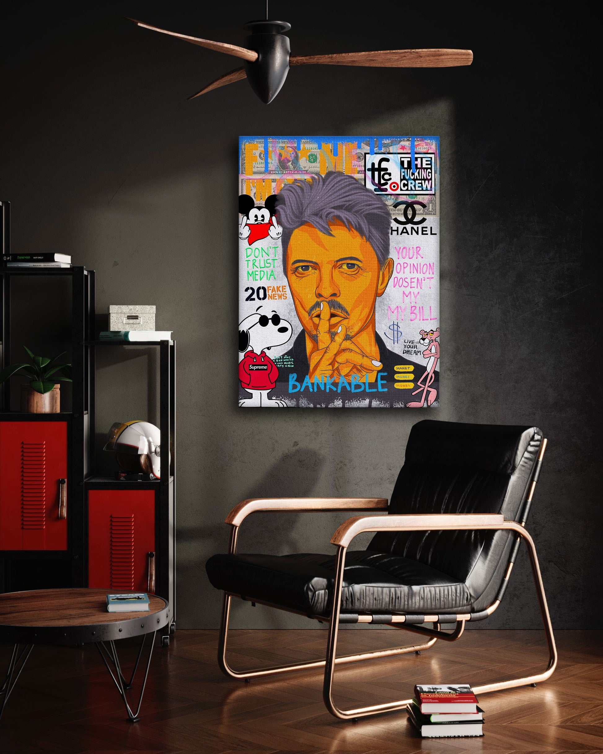 Andy Bowie - Leinwandbild Pop Art by SimpleCanvas