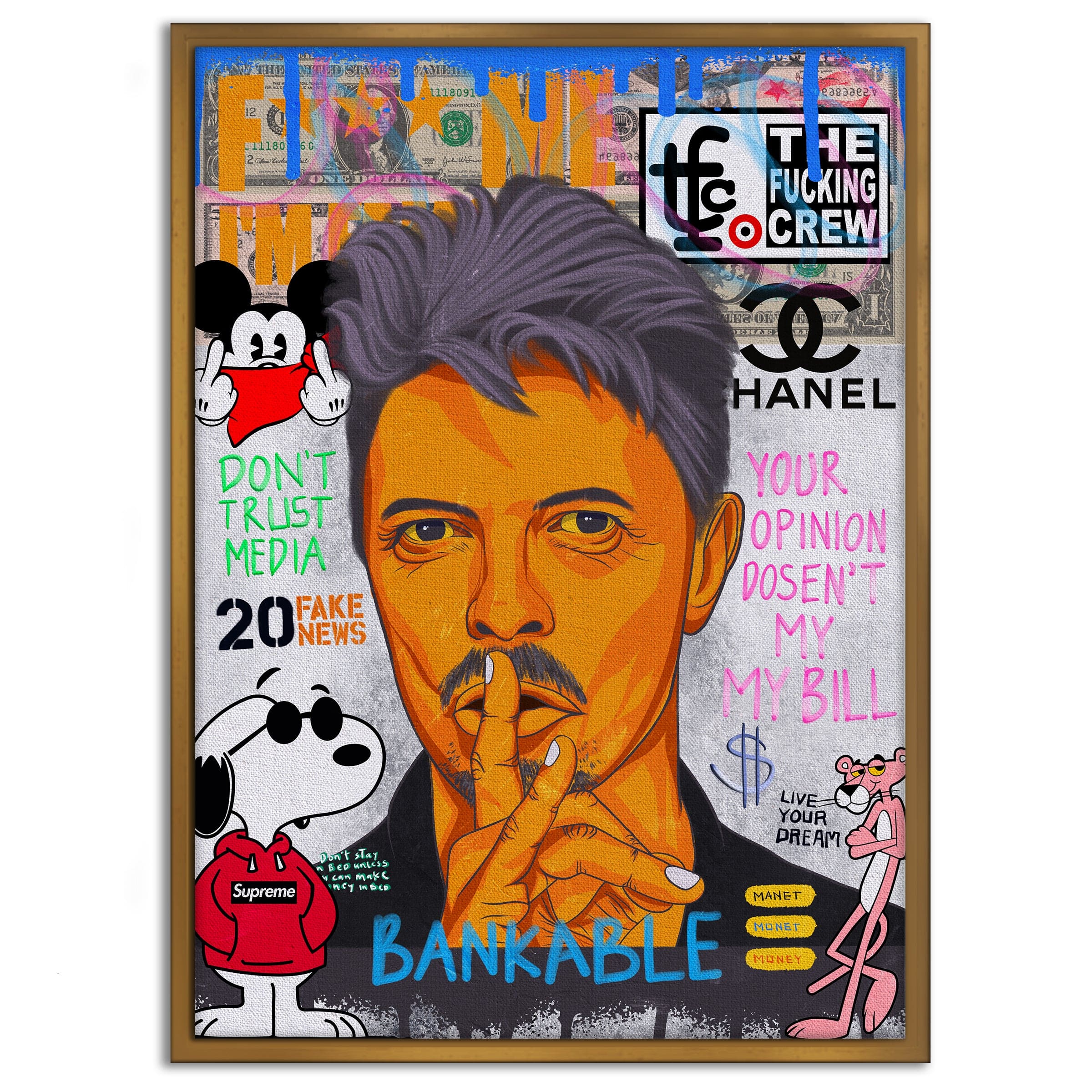 Andy Bowie - Leinwandbild Pop Art by SimpleCanvas