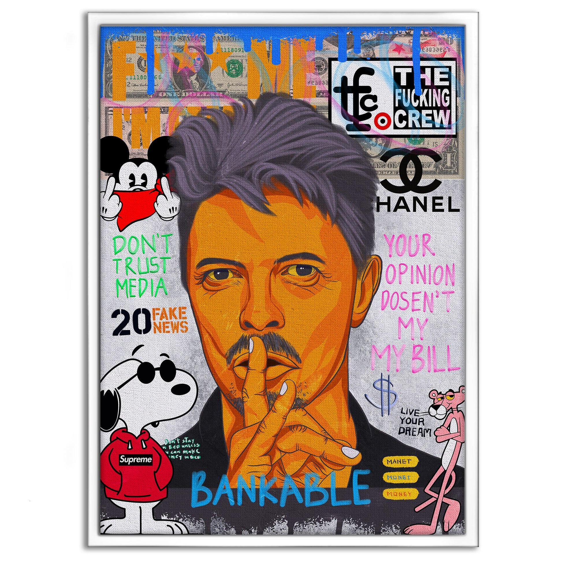 Andy Bowie - Leinwandbild Pop Art by SimpleCanvas