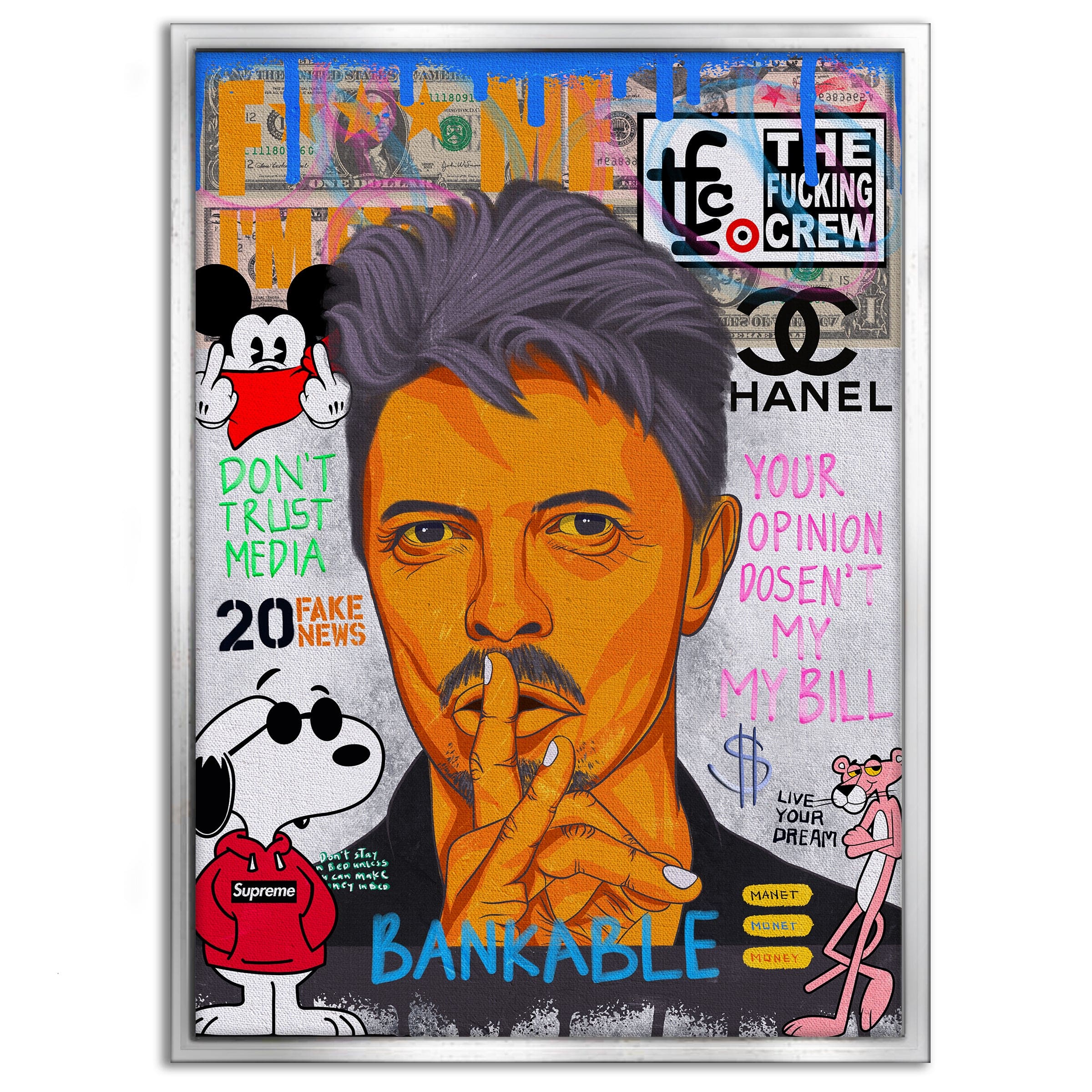 Andy Bowie - Leinwandbild Pop Art by SimpleCanvas