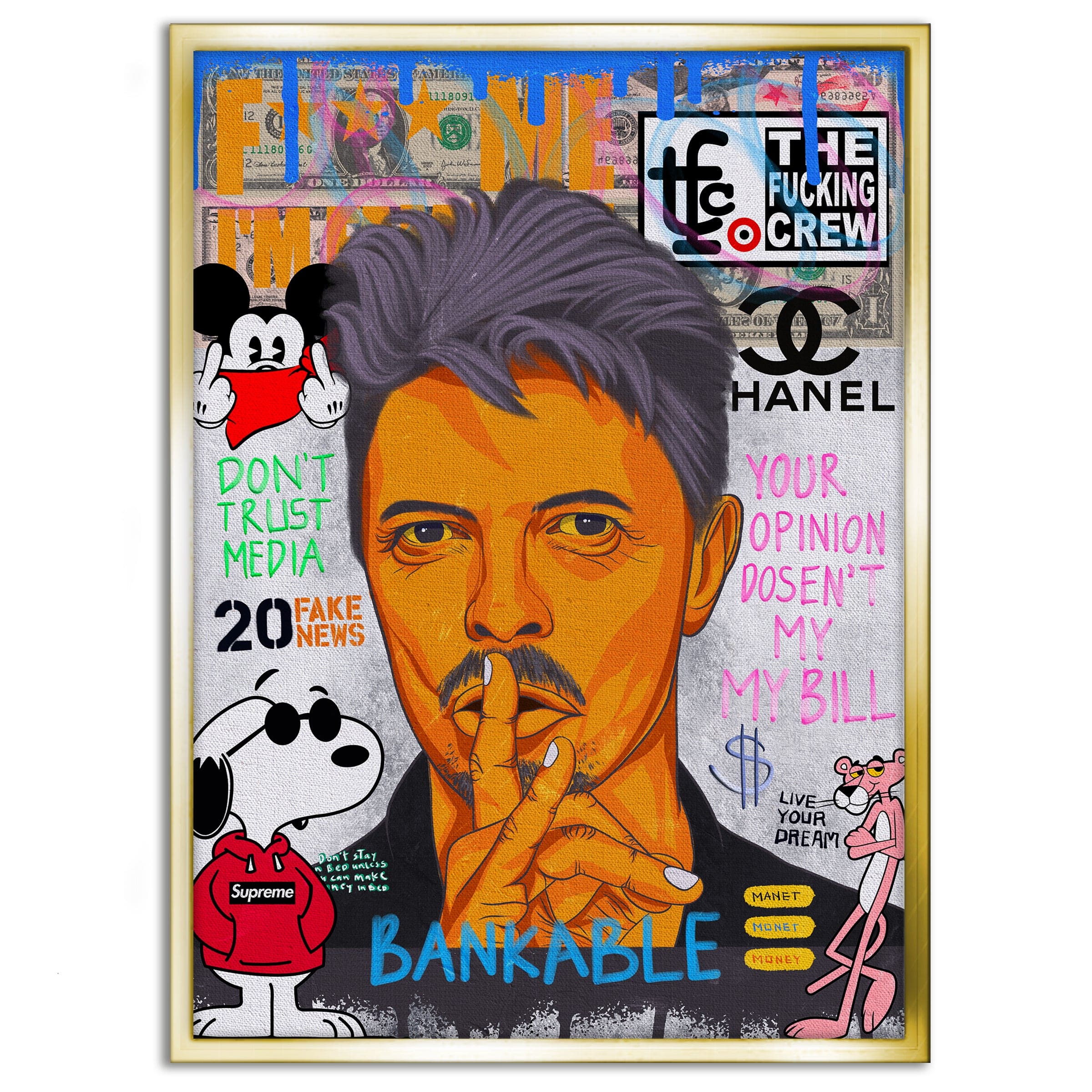 Andy Bowie - Leinwandbild Pop Art by SimpleCanvas