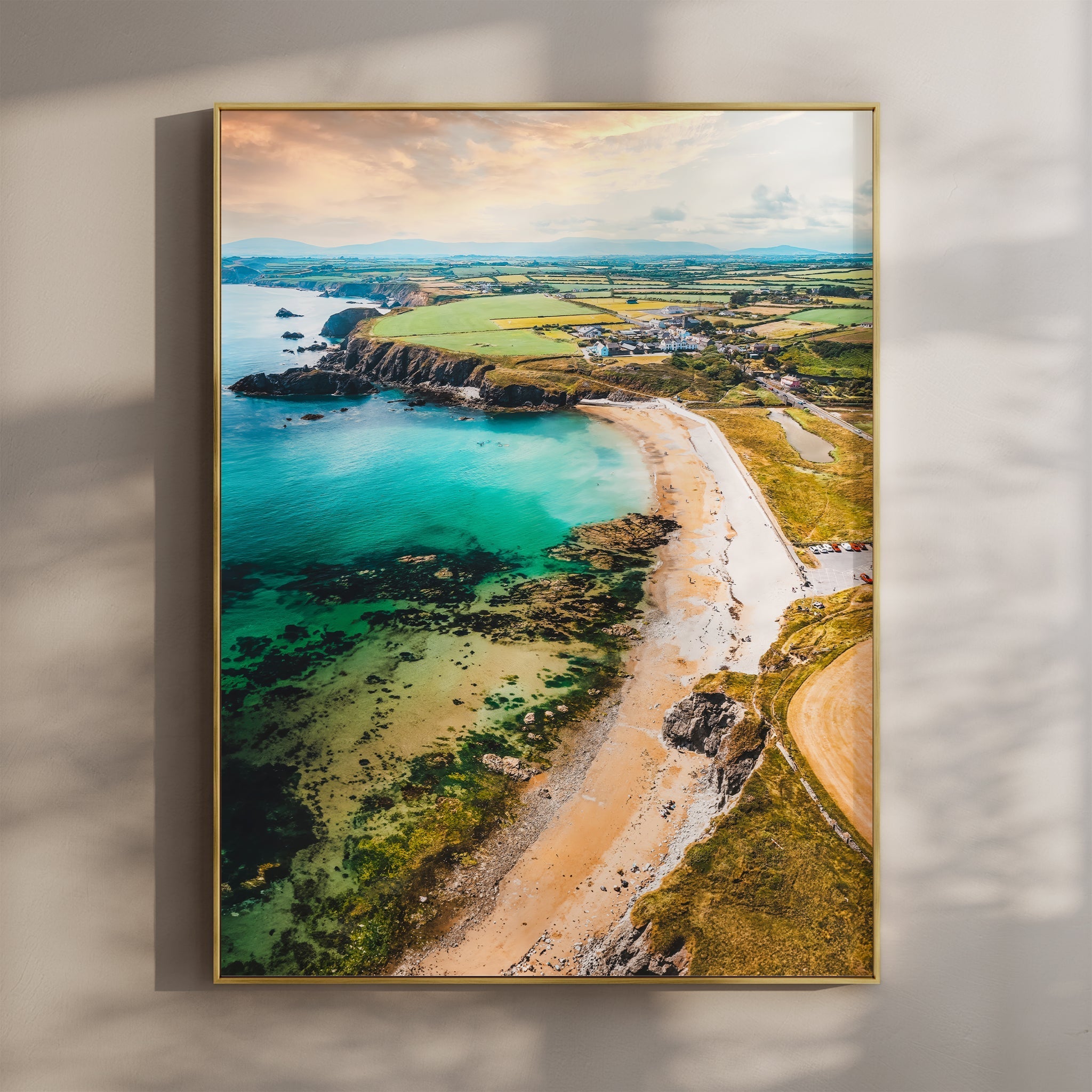 Annestown Beach Aerial Print – Irish Coastal Wall Art from Waterford