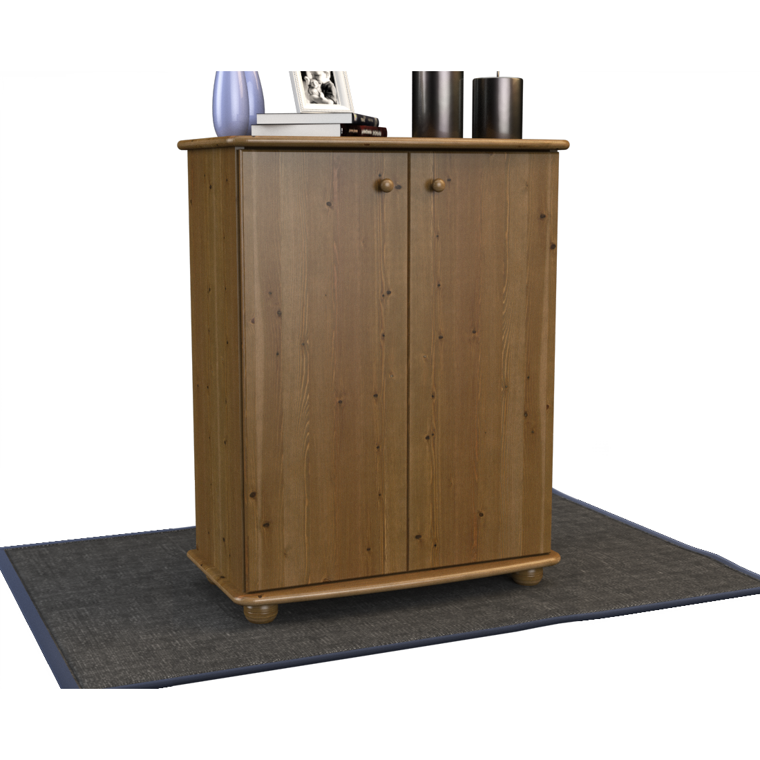 Anika Kommode 110er | Sideboard | Anrichte | 2-Türig mit Regalfächer | 100% Bio Kiefer Massivholz