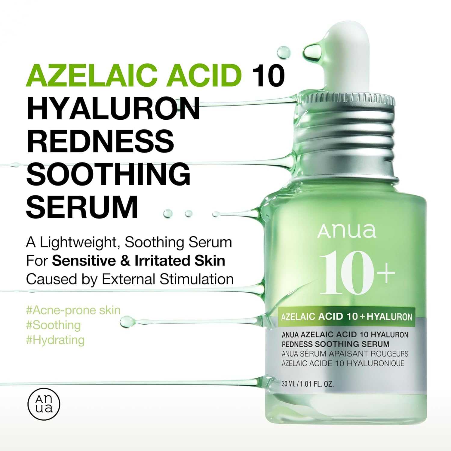 Anua Azelaic Acid 10 Hyaluron Redness Soothing Serum 30ml