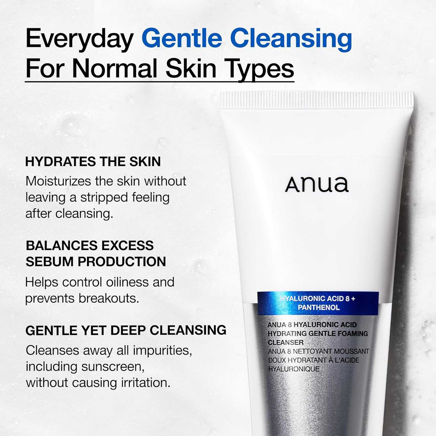 Anua 8 Hyaluronic Acid Hydrating Gentle Foaming Cleanser 150ml